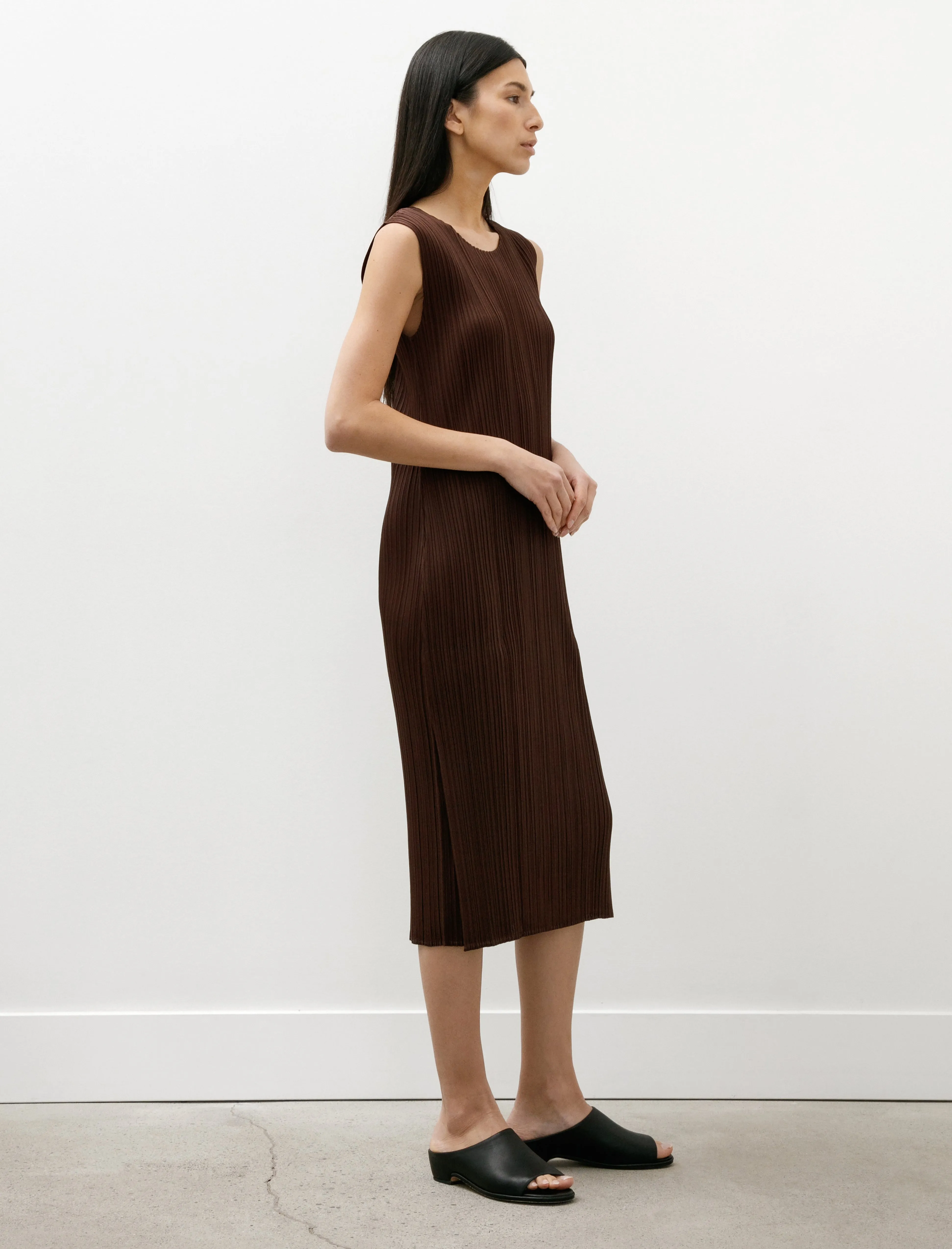 Monthly Colours Tank Dress Dark Brown sold by SHOP NEIGHBOR product image thumbnail 2