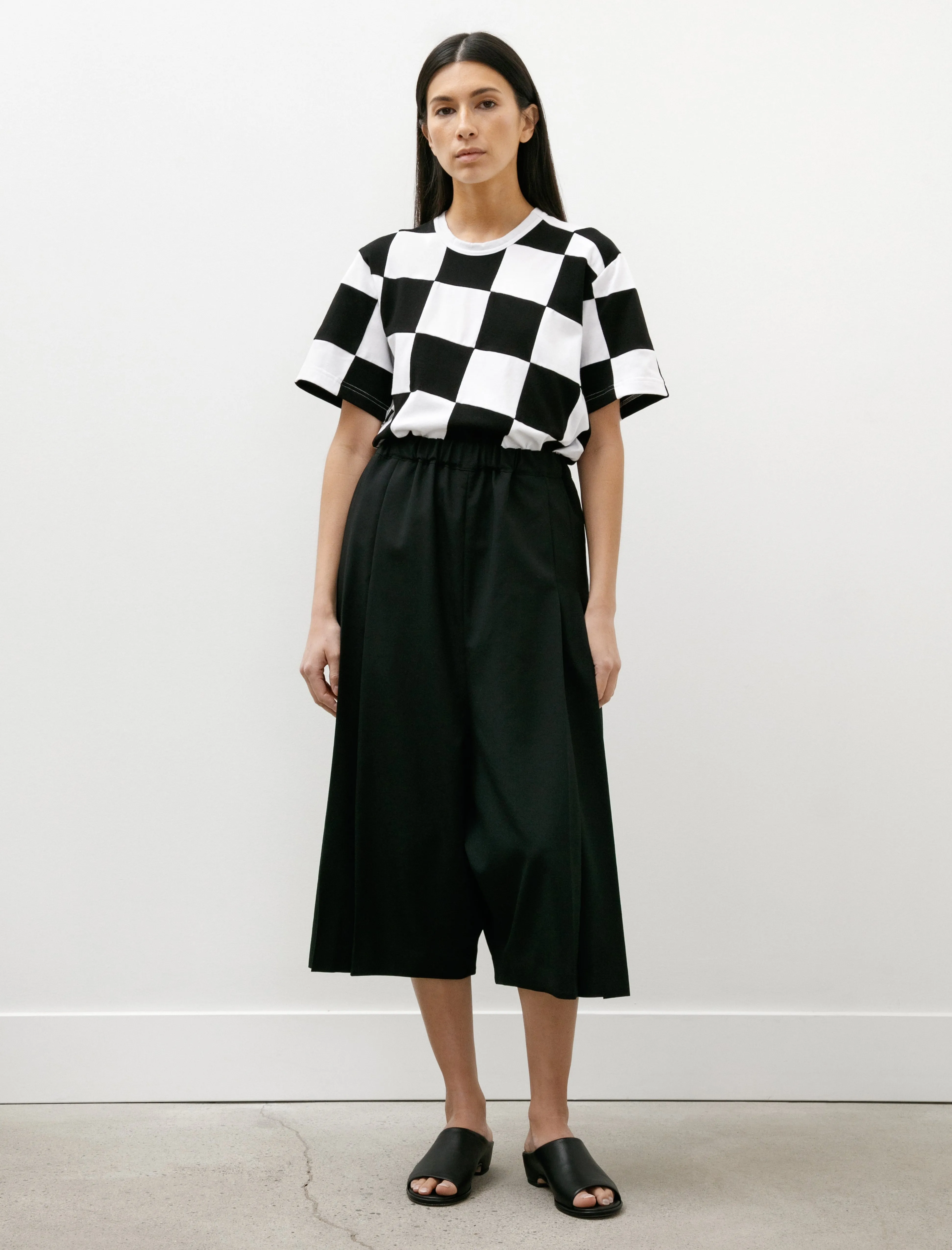 Pleated Leg Pants Black sold by SHOP NEIGHBOR
