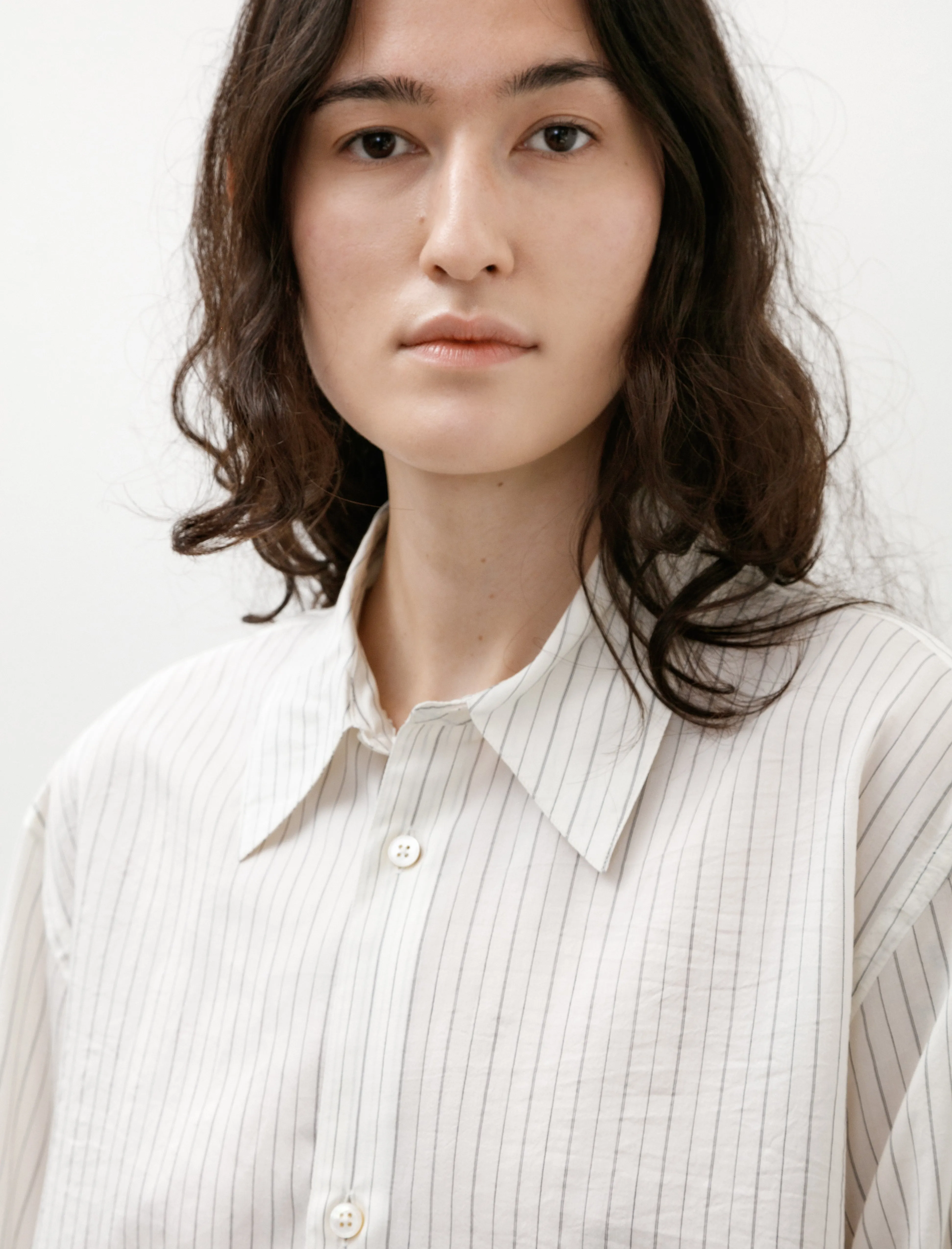 View Silk Shirt Ticking Stripe Ecru/Black sold by SHOP NEIGHBOR product image thumbnail 2