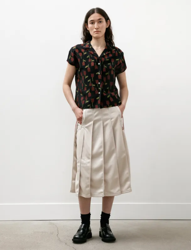 Pleated Track Skirt Poly Smooth Ivory sold by SHOP NEIGHBOR