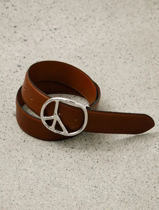 Peace Belt Buckle Brown made by Needles Womens