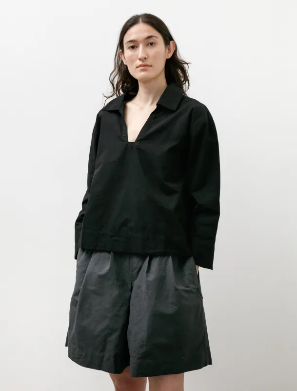 MHL Smock Shirt Black Denim Cotton made by SHOP NEIGHBOR