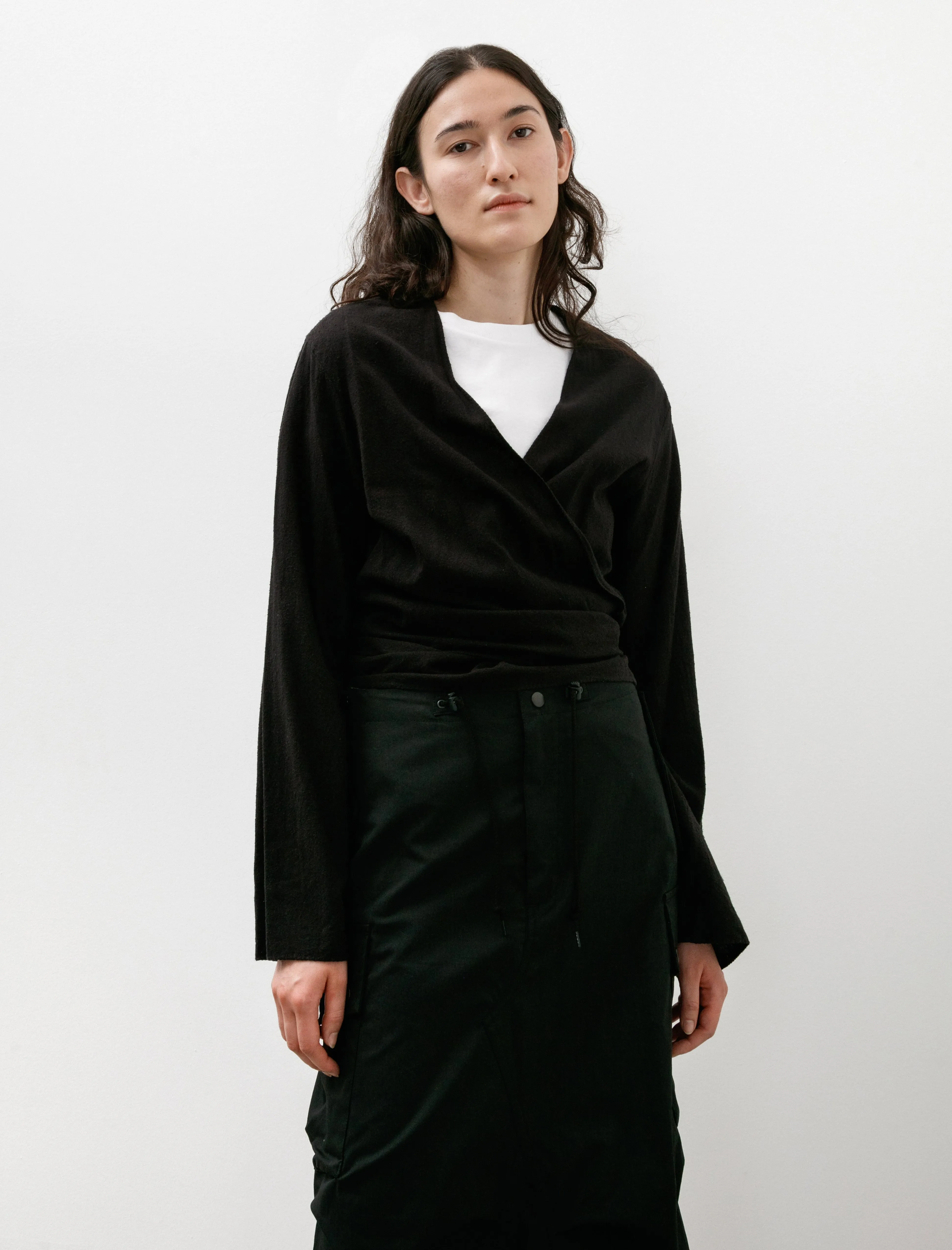 Raw Silk Wrap Jacket Black sold by SHOP NEIGHBOR product image thumbnail 2