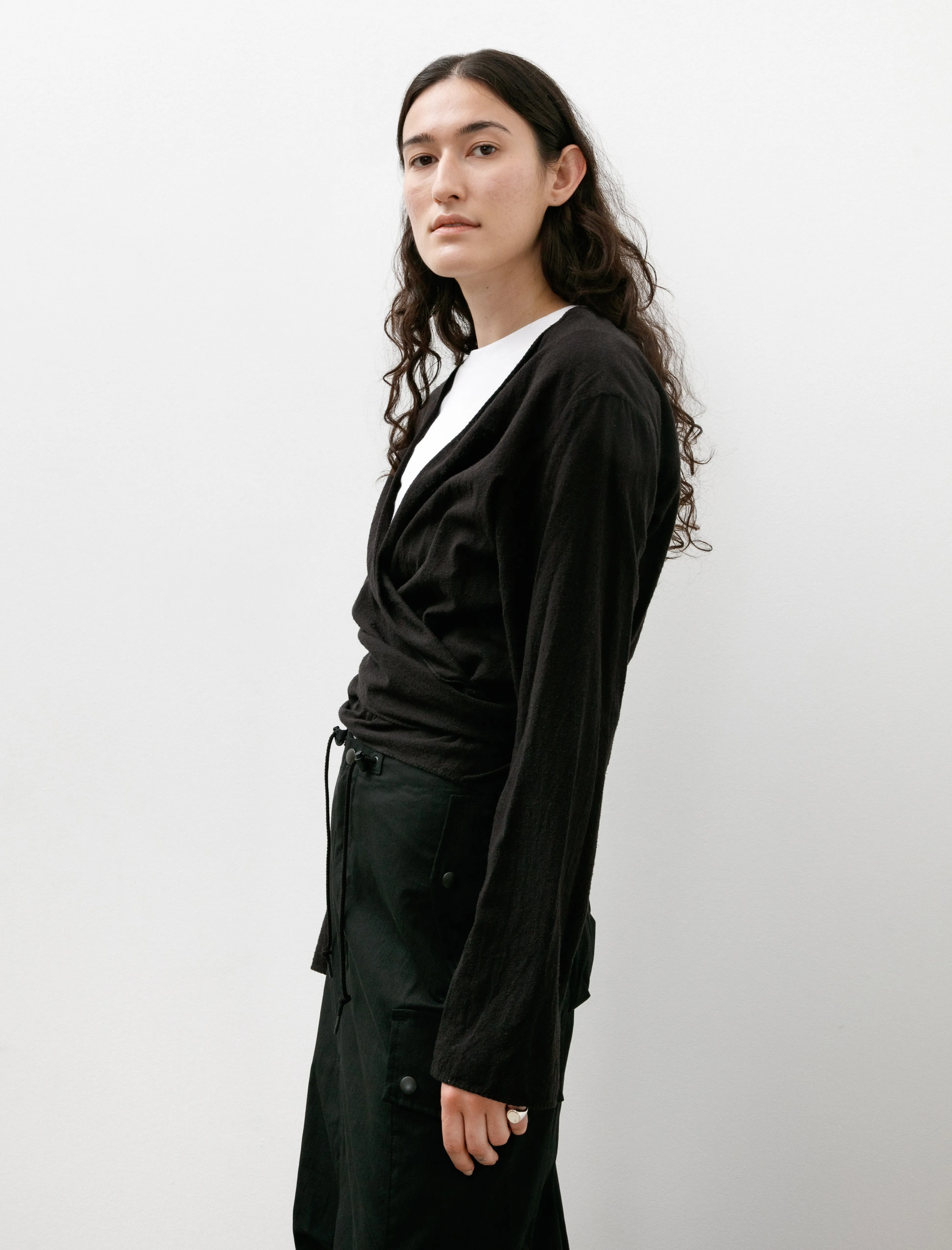 Raw Silk Wrap Jacket Black sold by SHOP NEIGHBOR product image thumbnail 5