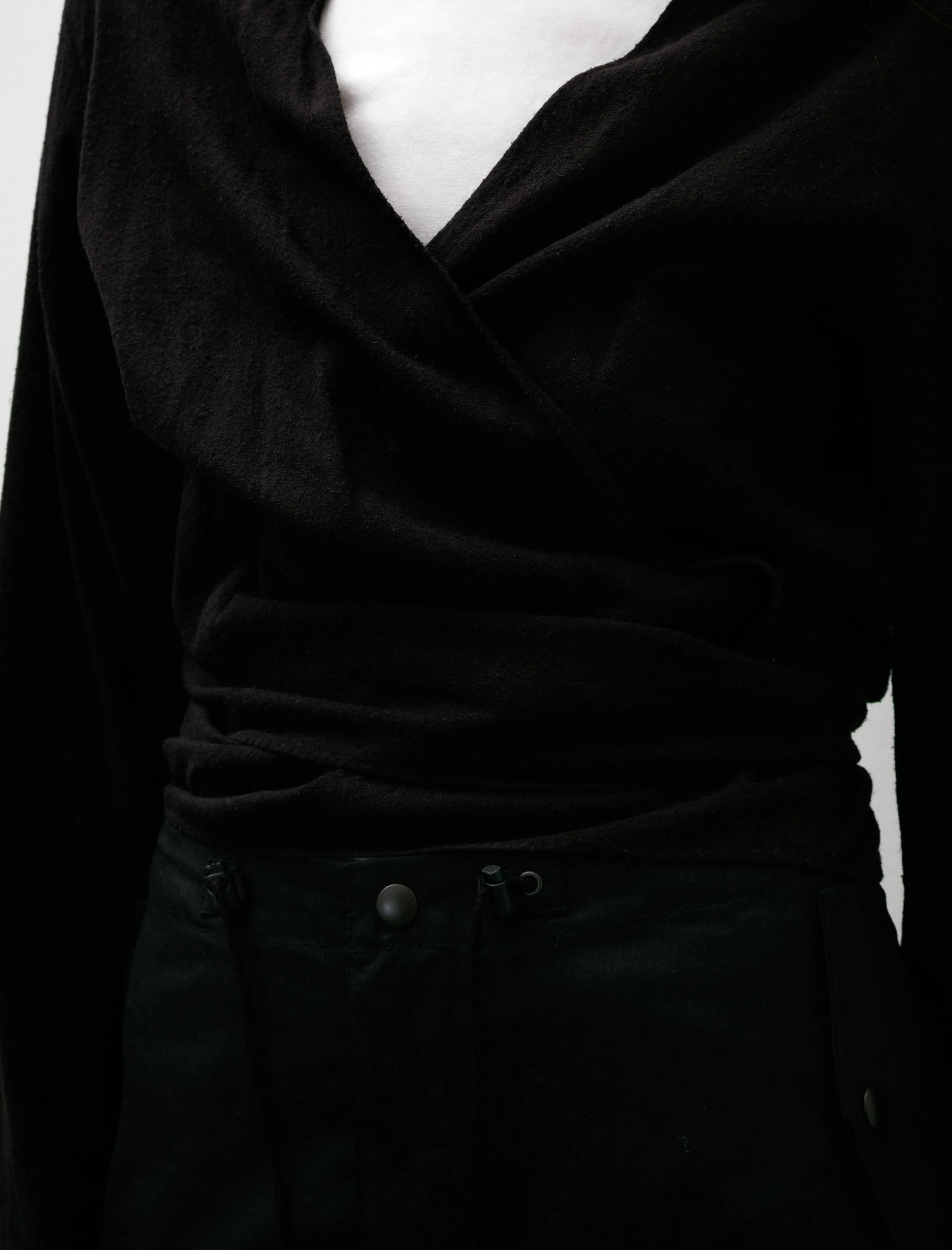 Raw Silk Wrap Jacket Black sold by SHOP NEIGHBOR product image thumbnail 4