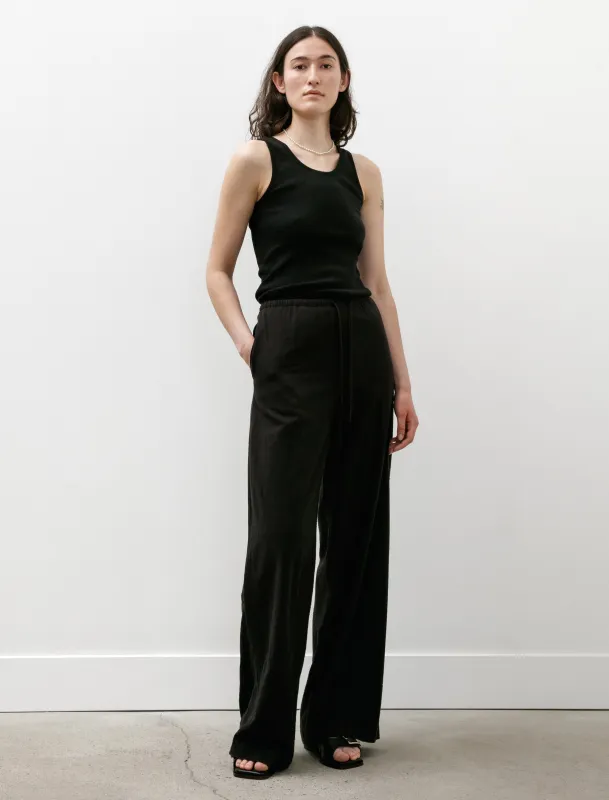 Raw Silk Wide Pants Black sold by SHOP NEIGHBOR