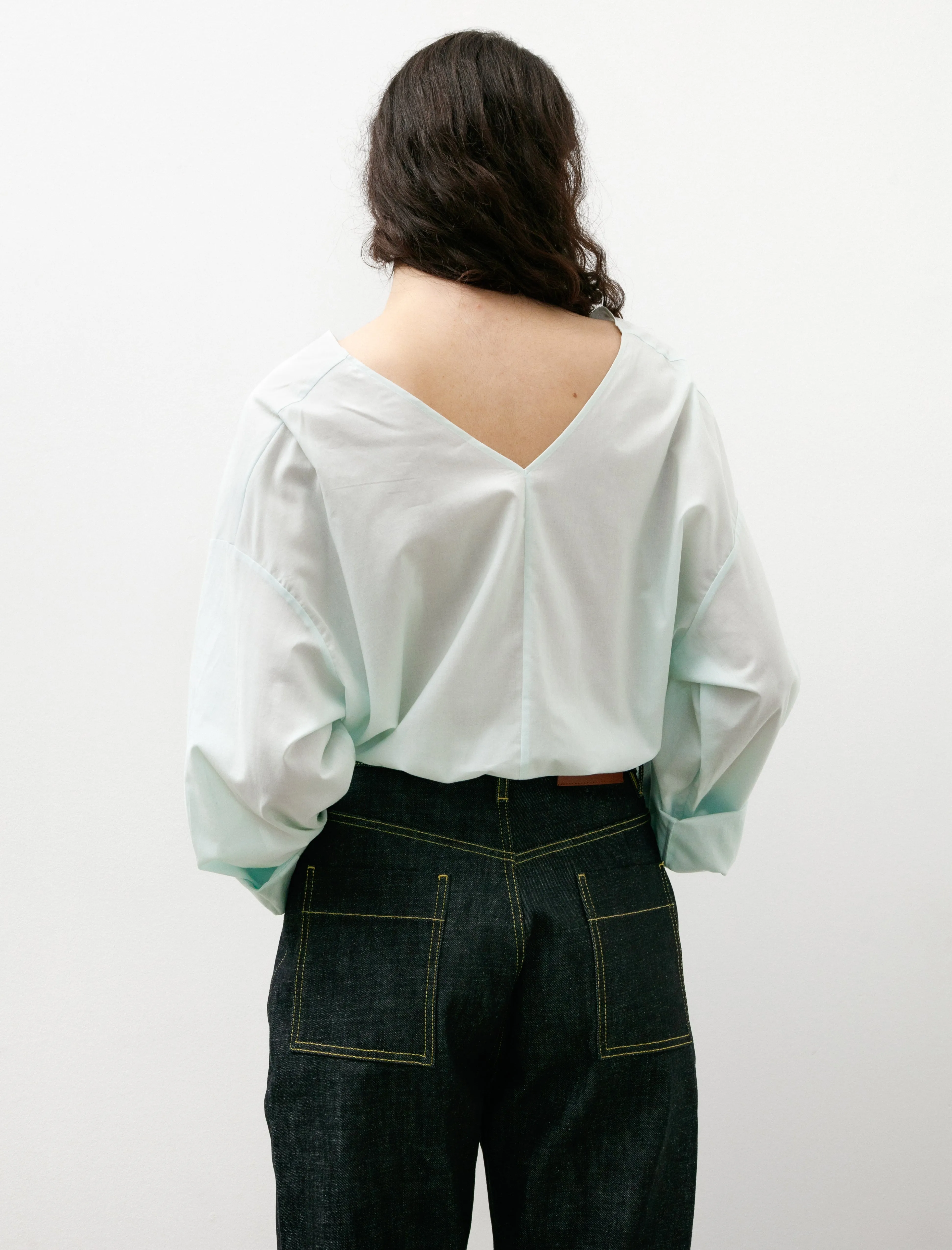 Silicon Lawn V-Neck Blouse Pale Green sold by SHOP NEIGHBOR product image thumbnail 2