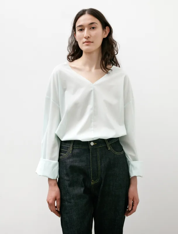 Silicon Lawn V-Neck Blouse Pale Green sold by SHOP NEIGHBOR