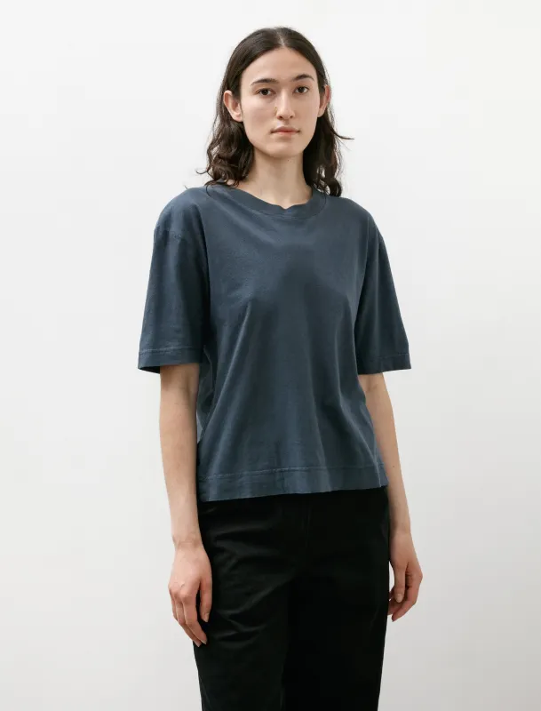 MHL Simple T-Shirt Cotton Linen Mineral Blue made by SHOP NEIGHBOR