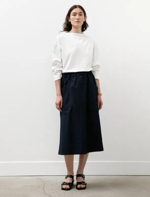 MHL Patch Pocket Skirt Plainweave Cotton Indigo sold by SHOP NEIGHBOR