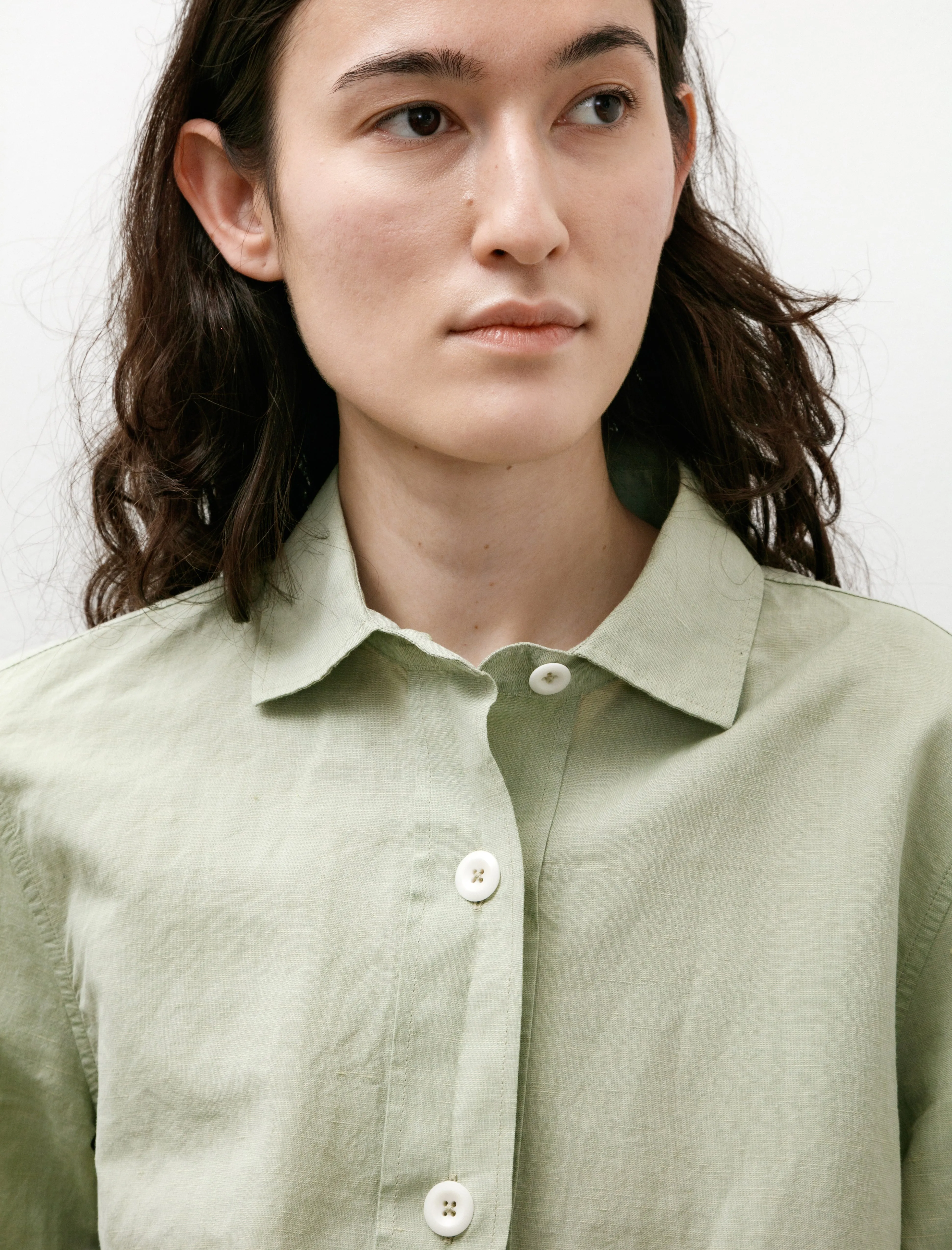 MHL Simple Shirt Lightweight Cotton Linen Pale Green sold by SHOP NEIGHBOR product image thumbnail 2