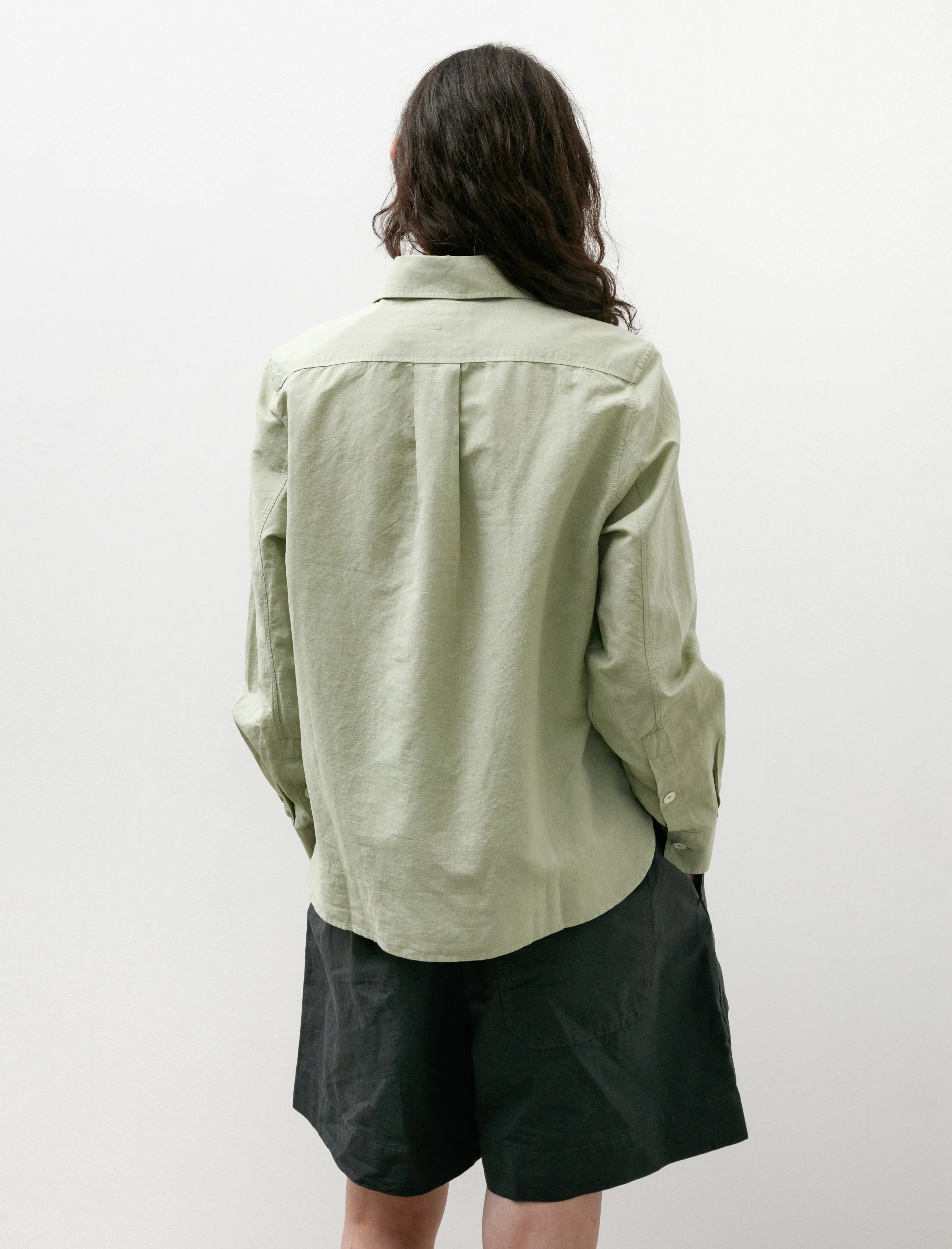 MHL Simple Shirt Lightweight Cotton Linen Pale Green sold by SHOP NEIGHBOR product image thumbnail 4