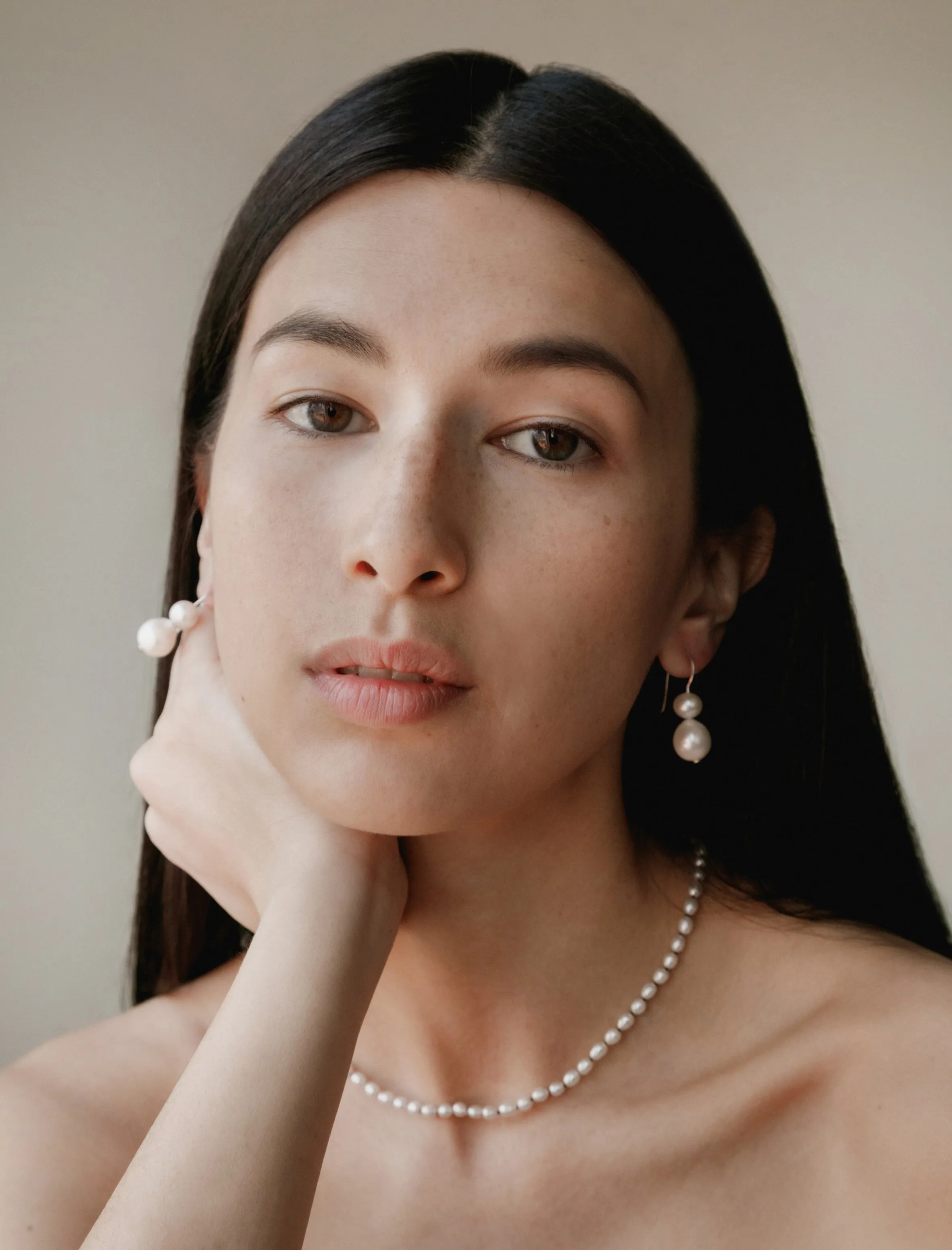 Double Pearl Earrings sold by SHOP NEIGHBOR