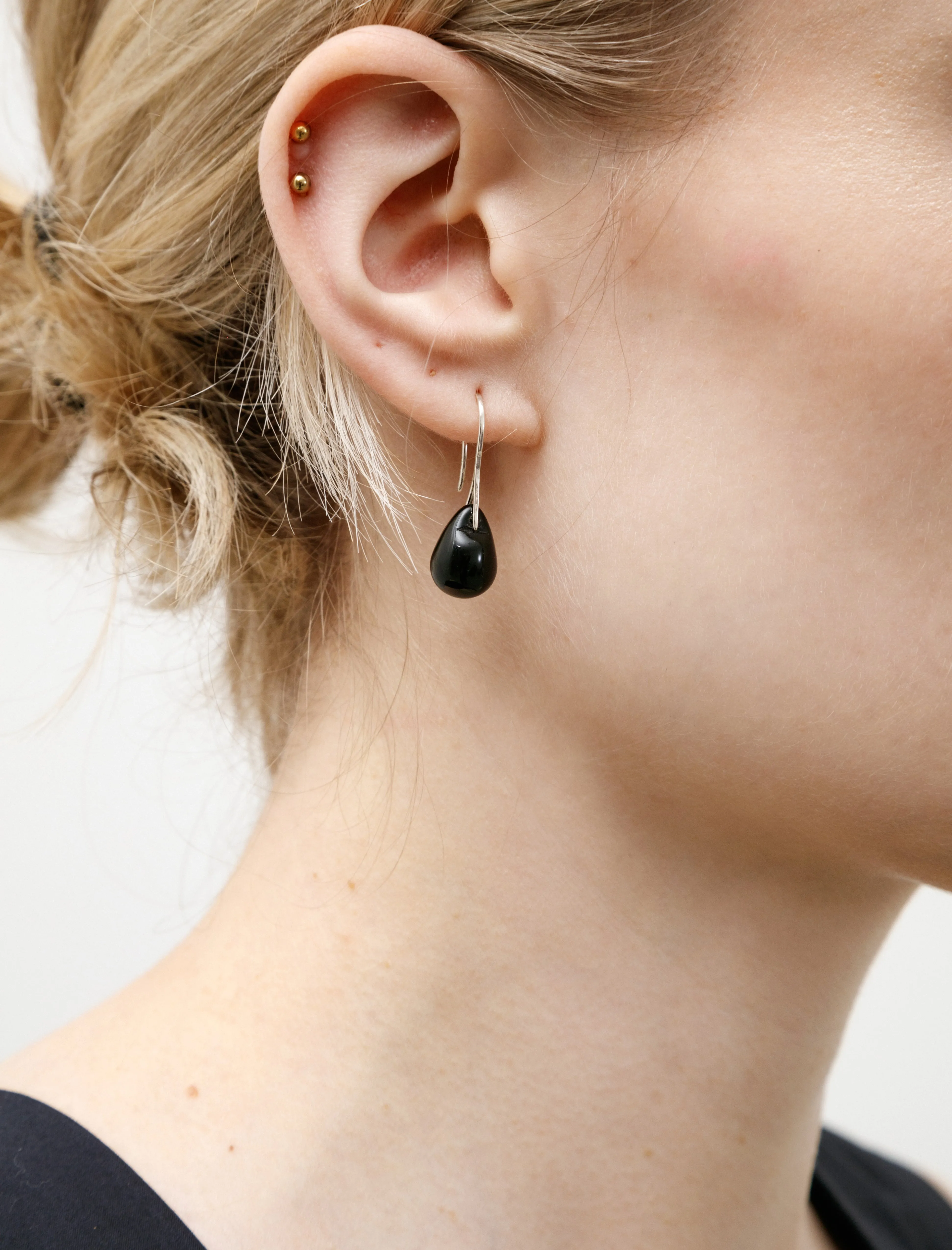Gota Mini Earrings Black sold by SHOP NEIGHBOR product image thumbnail 2