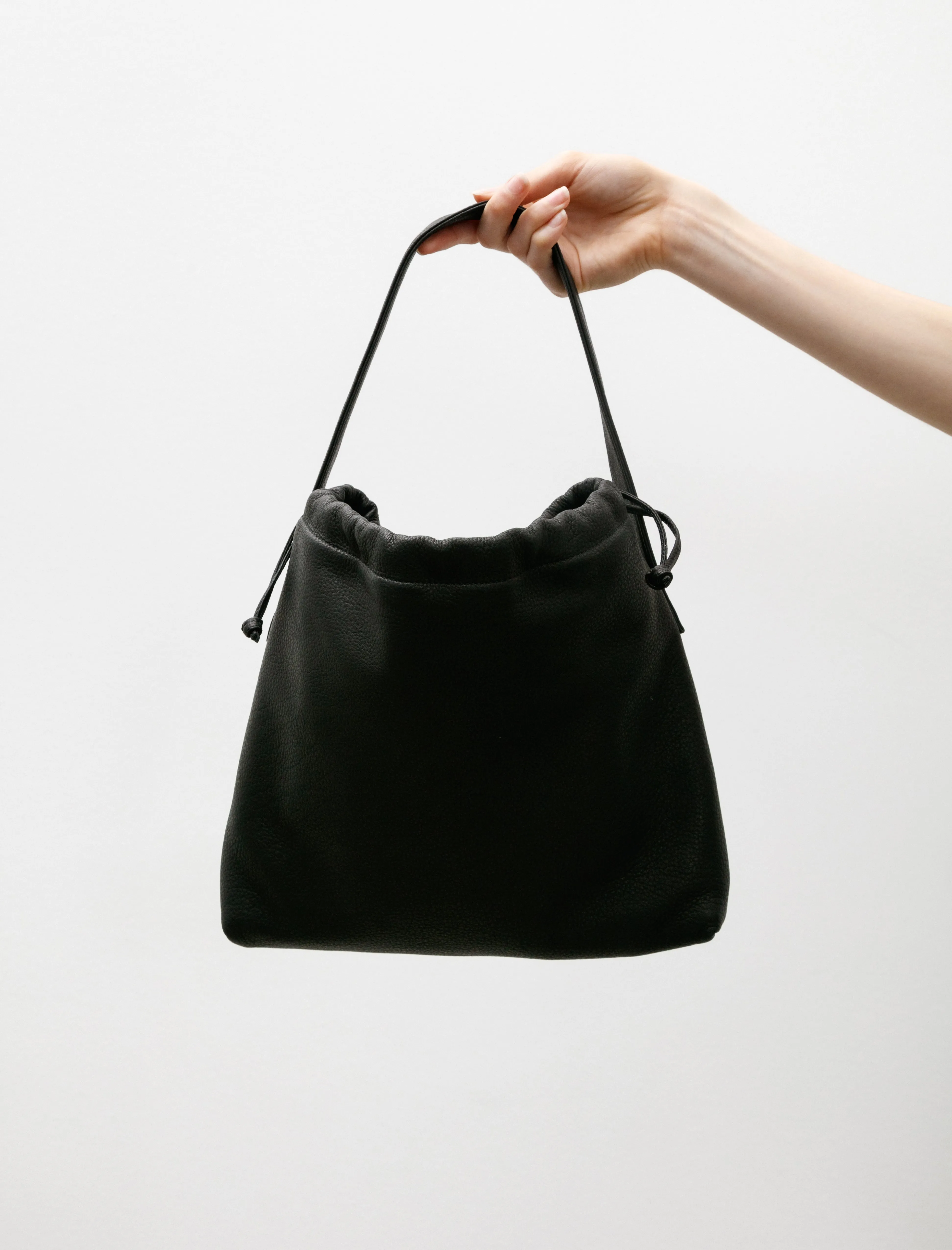 Draw String One Shoulder Bag Small Black sold by SHOP NEIGHBOR