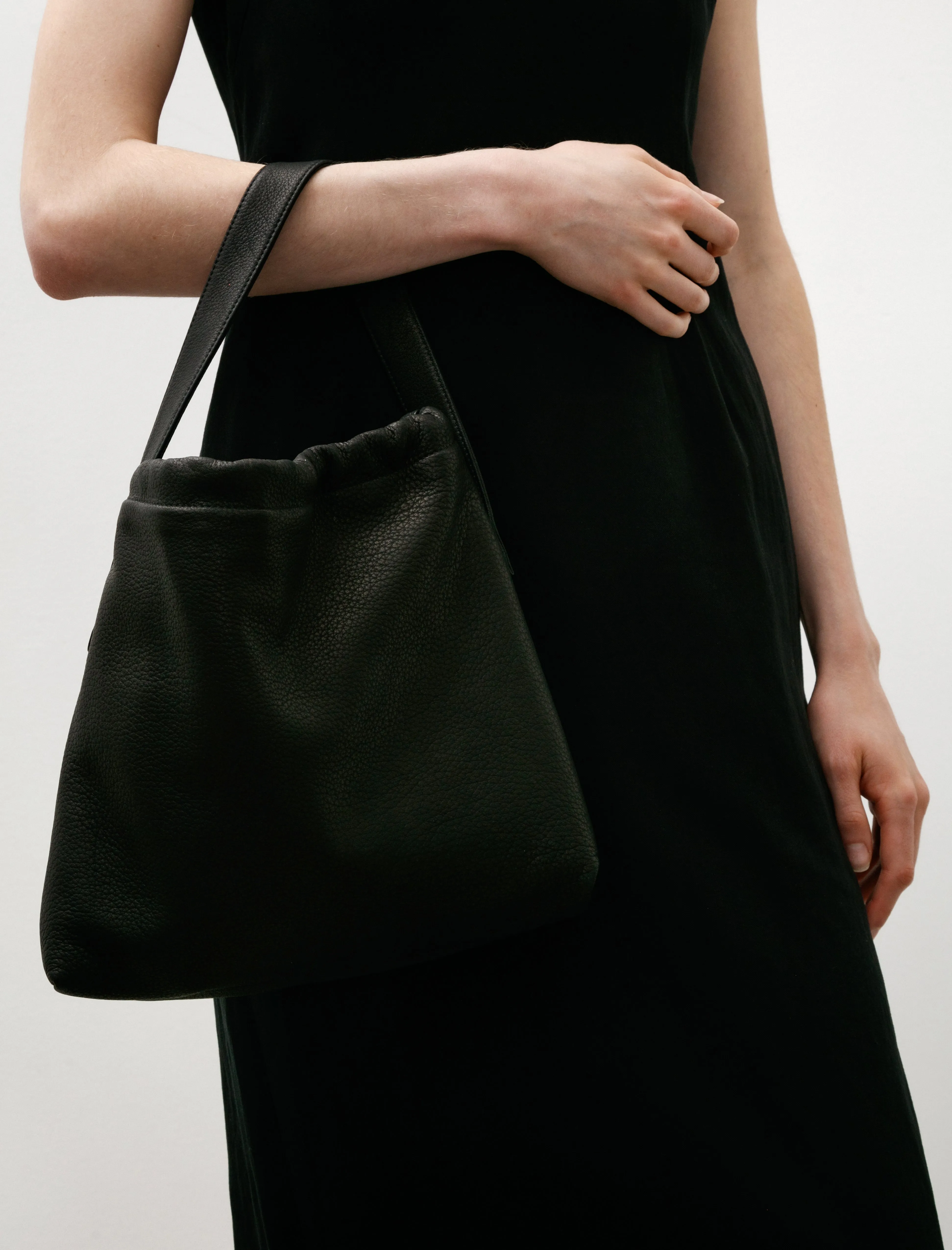 Draw String One Shoulder Bag Small Black sold by SHOP NEIGHBOR product image thumbnail 4