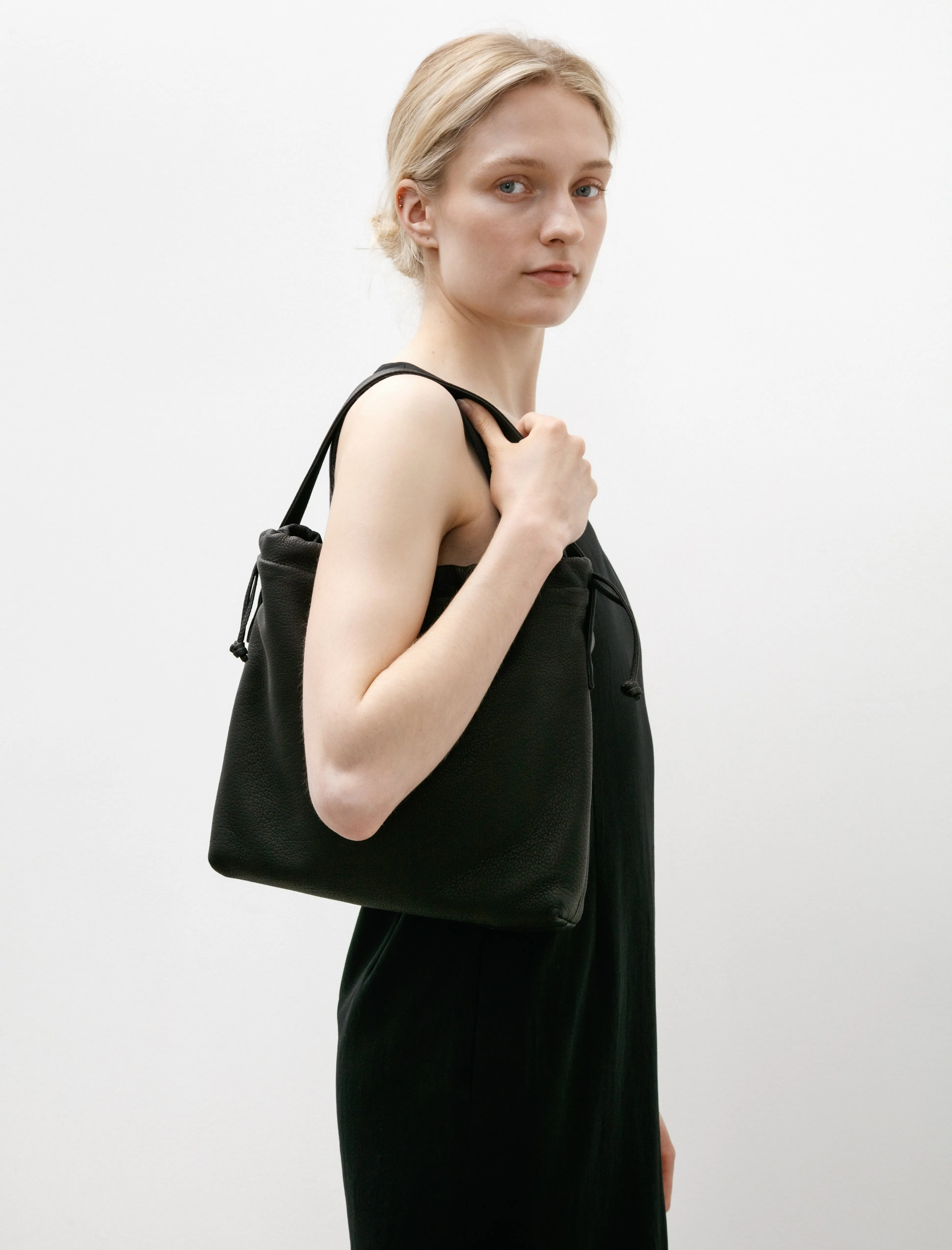 Draw String One Shoulder Bag Small Black sold by SHOP NEIGHBOR product image thumbnail 5