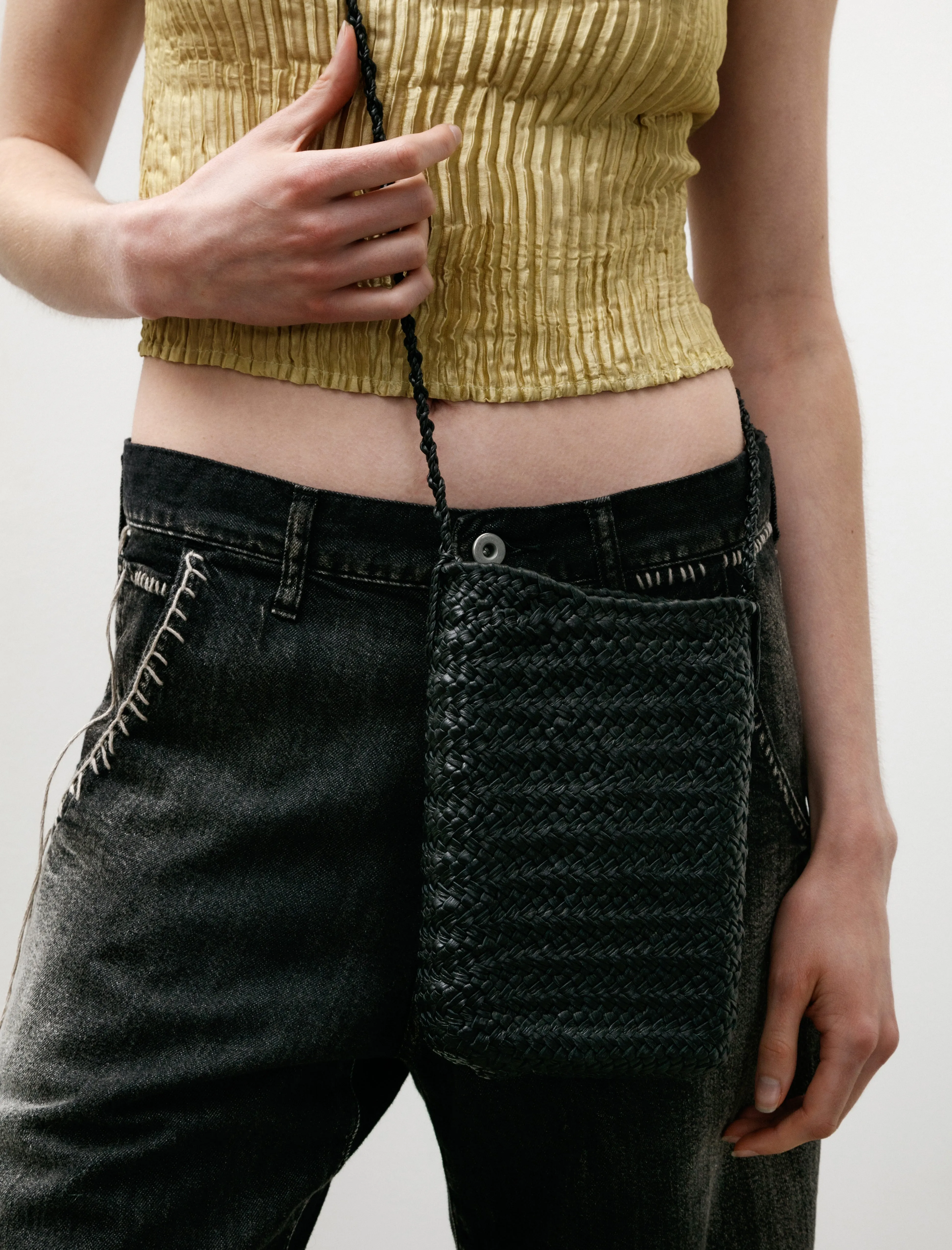 Thin Basket Bag XS Leather Black sold by SHOP NEIGHBOR product image thumbnail 3