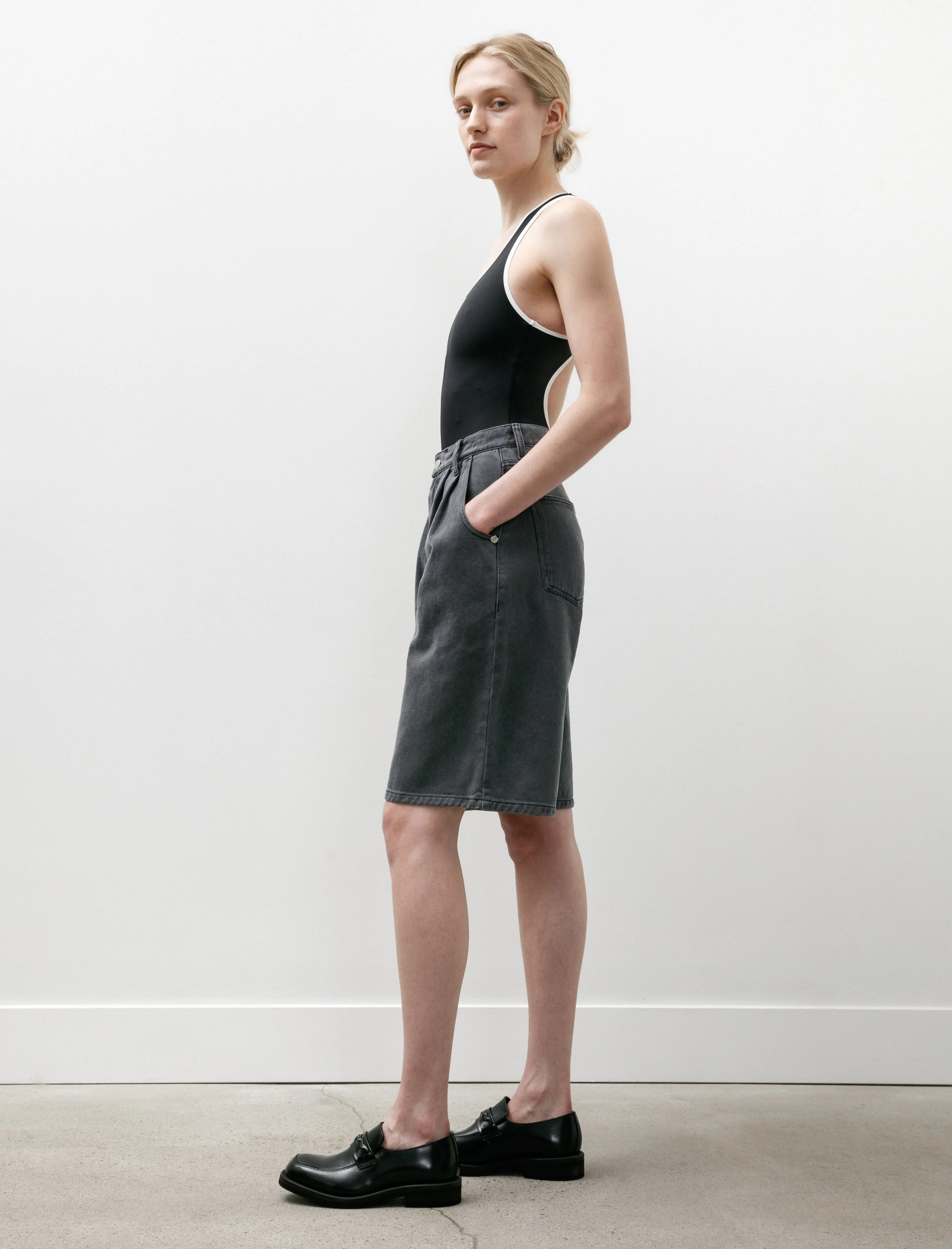 Flower Rivet Shorts Slate sold by SHOP NEIGHBOR product image thumbnail 3