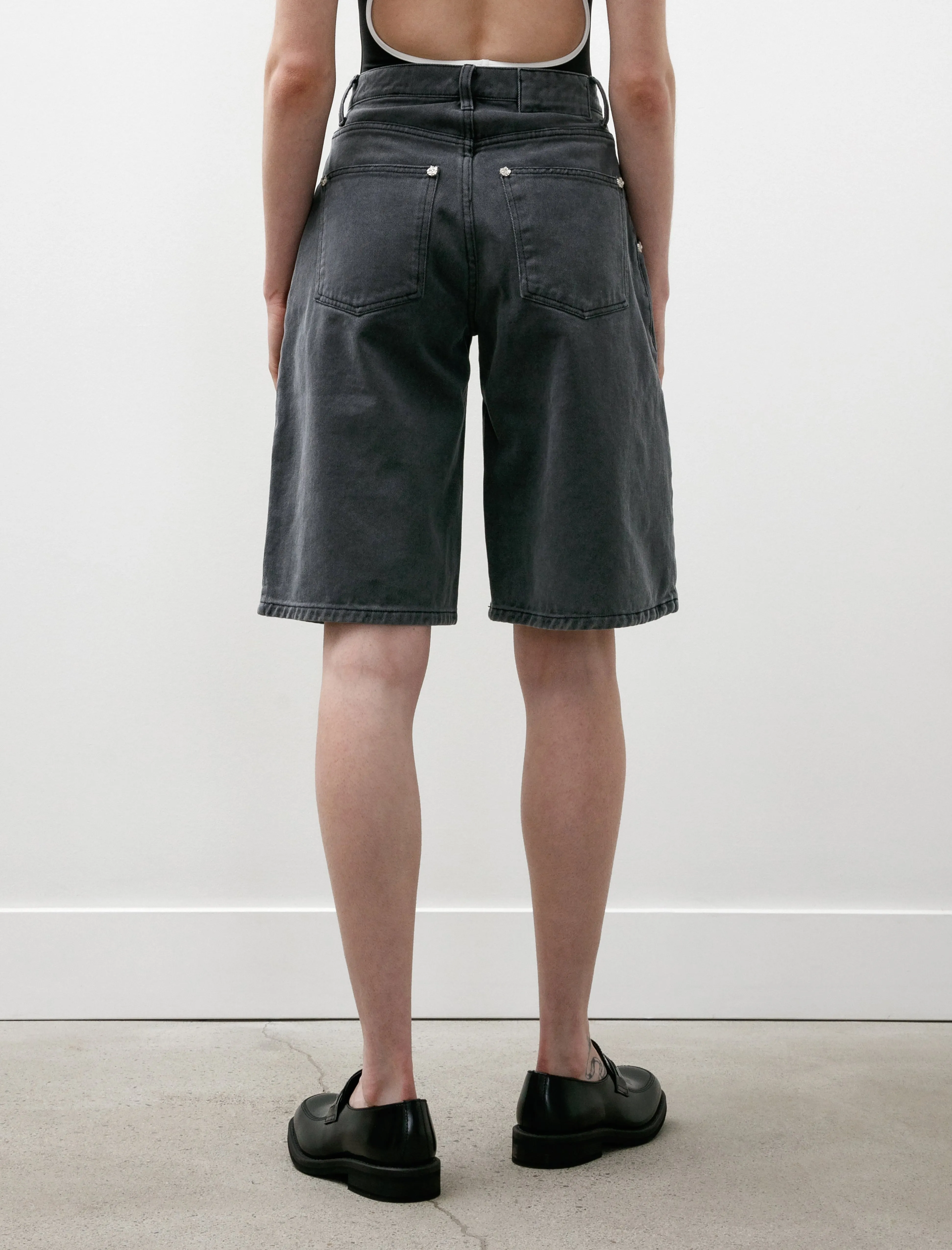 Flower Rivet Shorts Slate sold by SHOP NEIGHBOR product image thumbnail 5