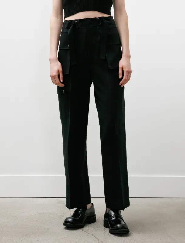 Light Cotton Wool Viyella Cargo Pants Black sold by SHOP NEIGHBOR