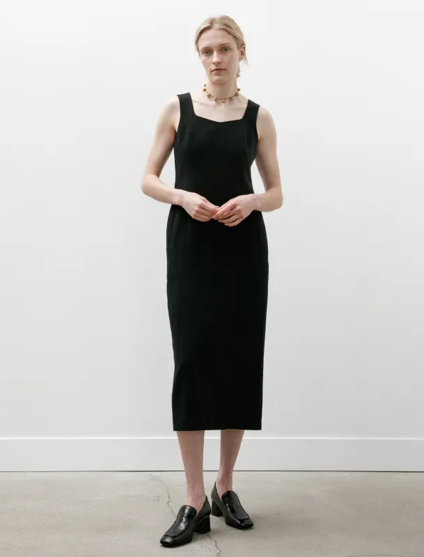 Hard Twist Cotton Linen Gabardine Dress Black sold by SHOP NEIGHBOR