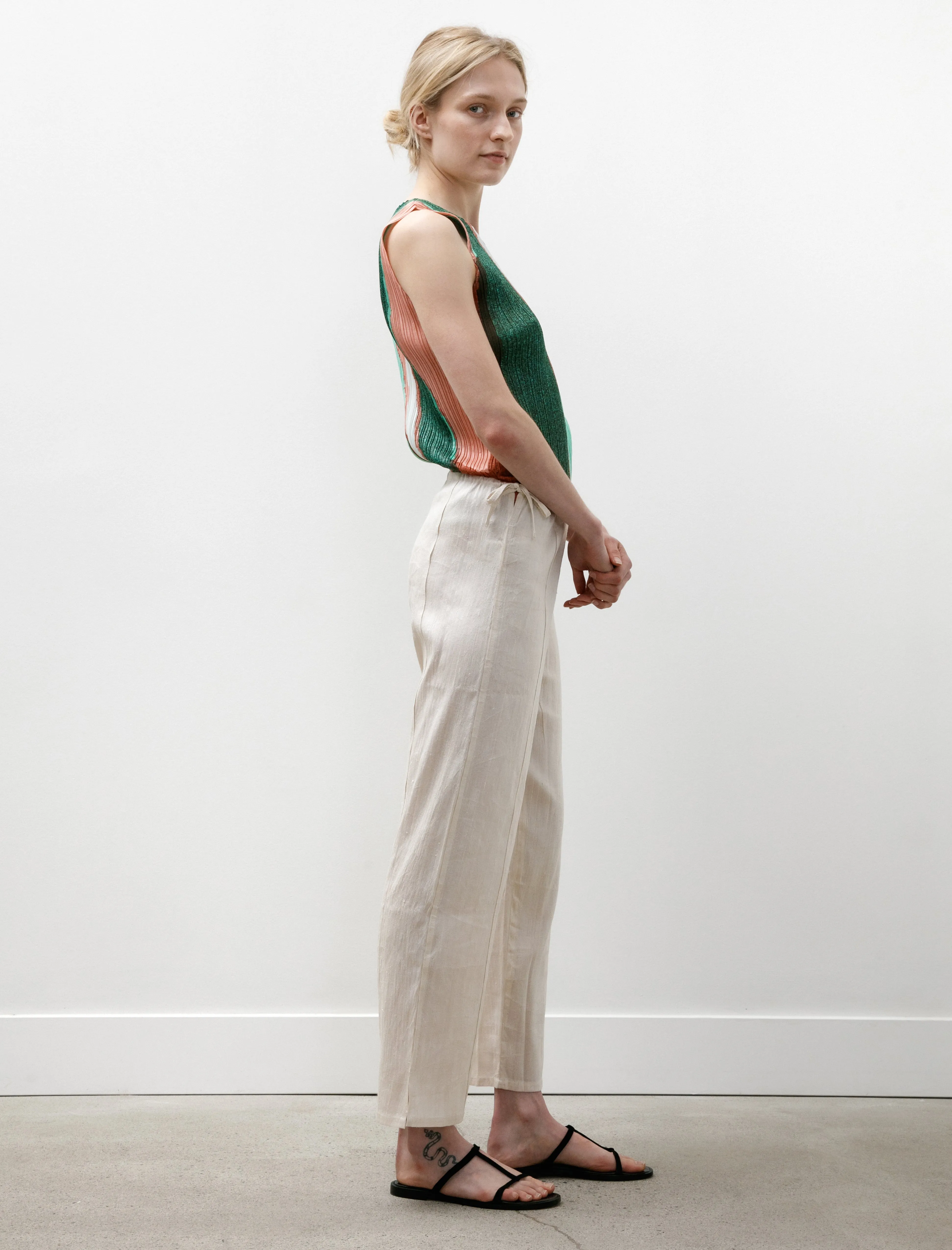 Raw Silk Adjustable Pants Off White sold by SHOP NEIGHBOR product image thumbnail 3