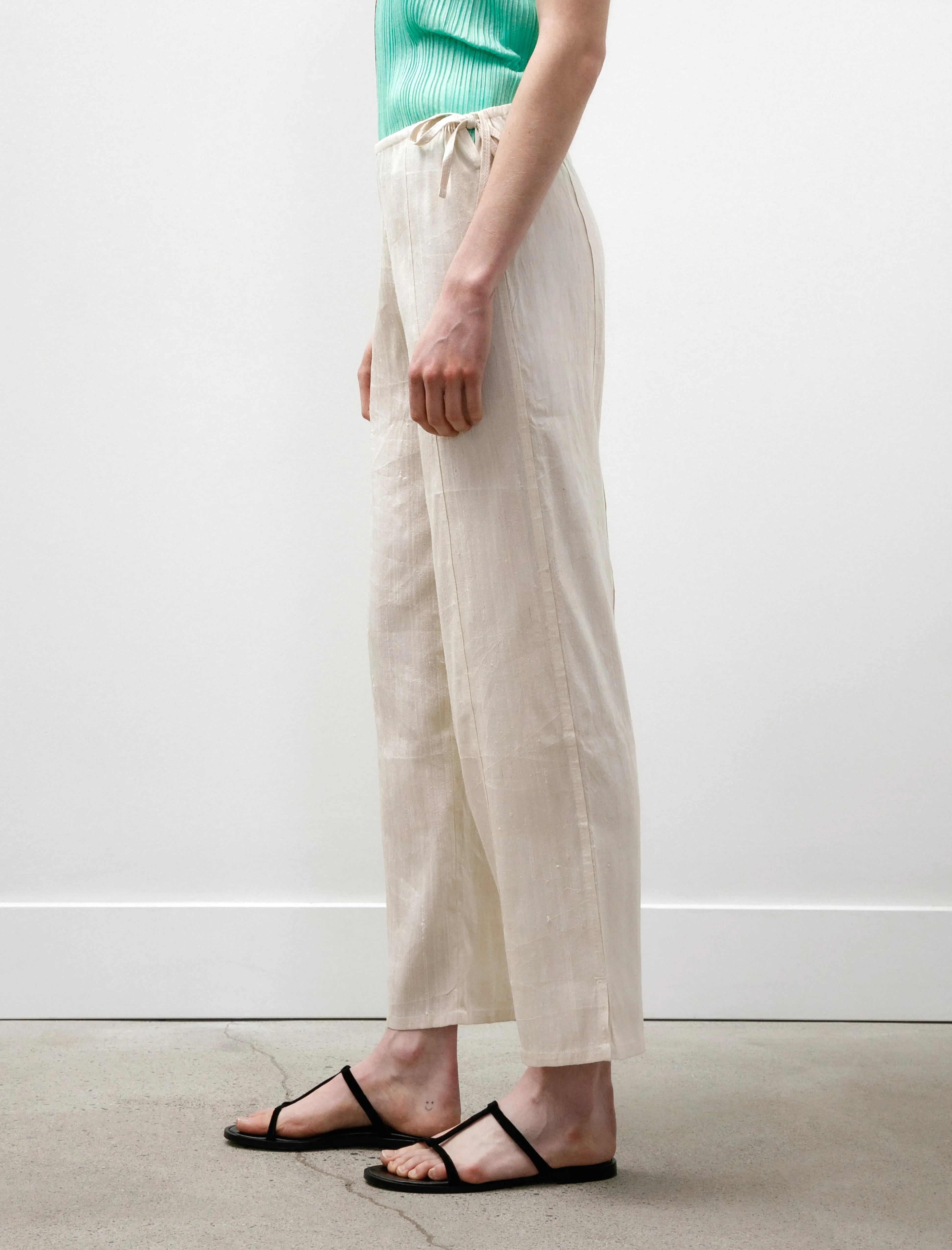 Raw Silk Adjustable Pants Off White sold by SHOP NEIGHBOR product image thumbnail 4