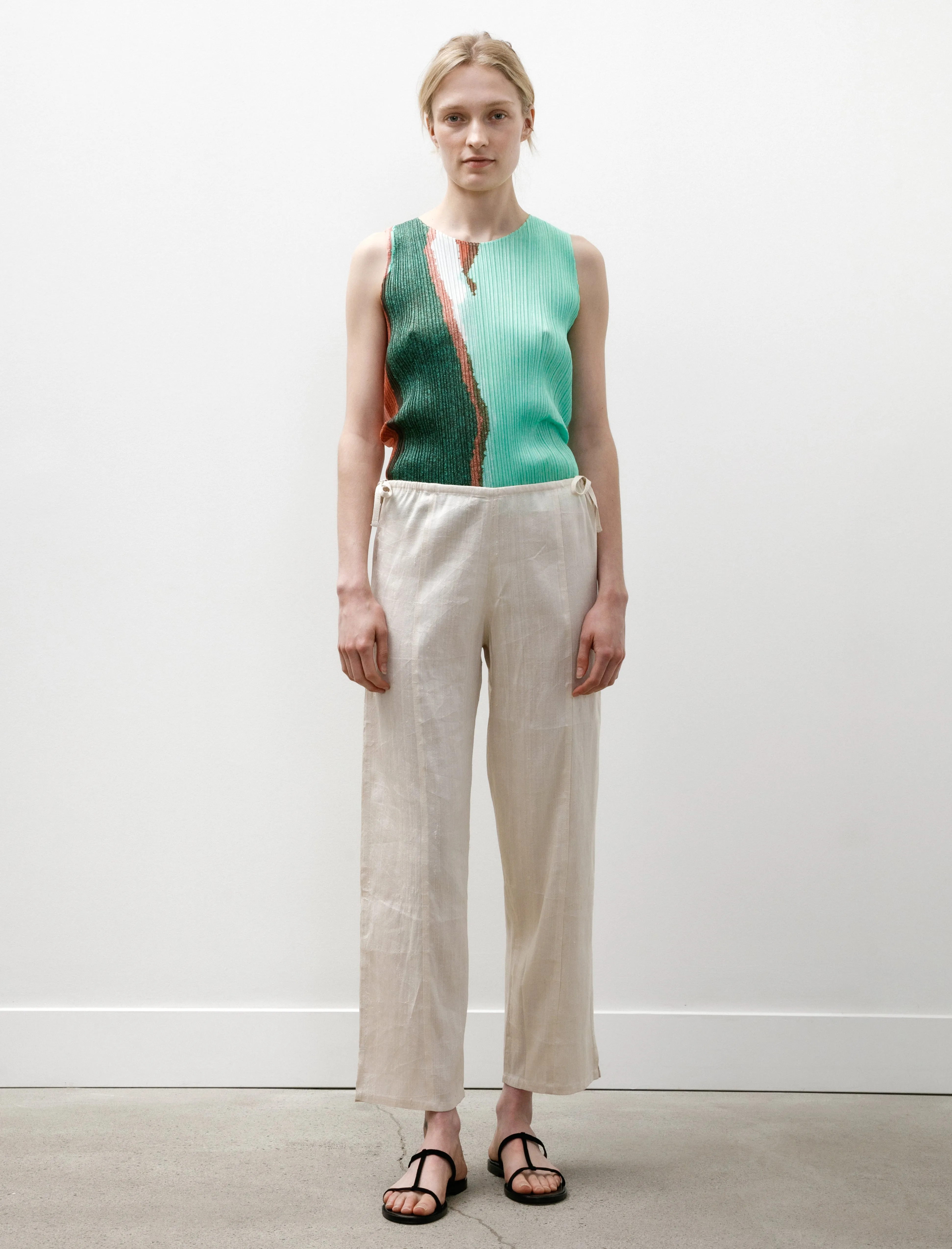Raw Silk Adjustable Pants Off White sold by SHOP NEIGHBOR