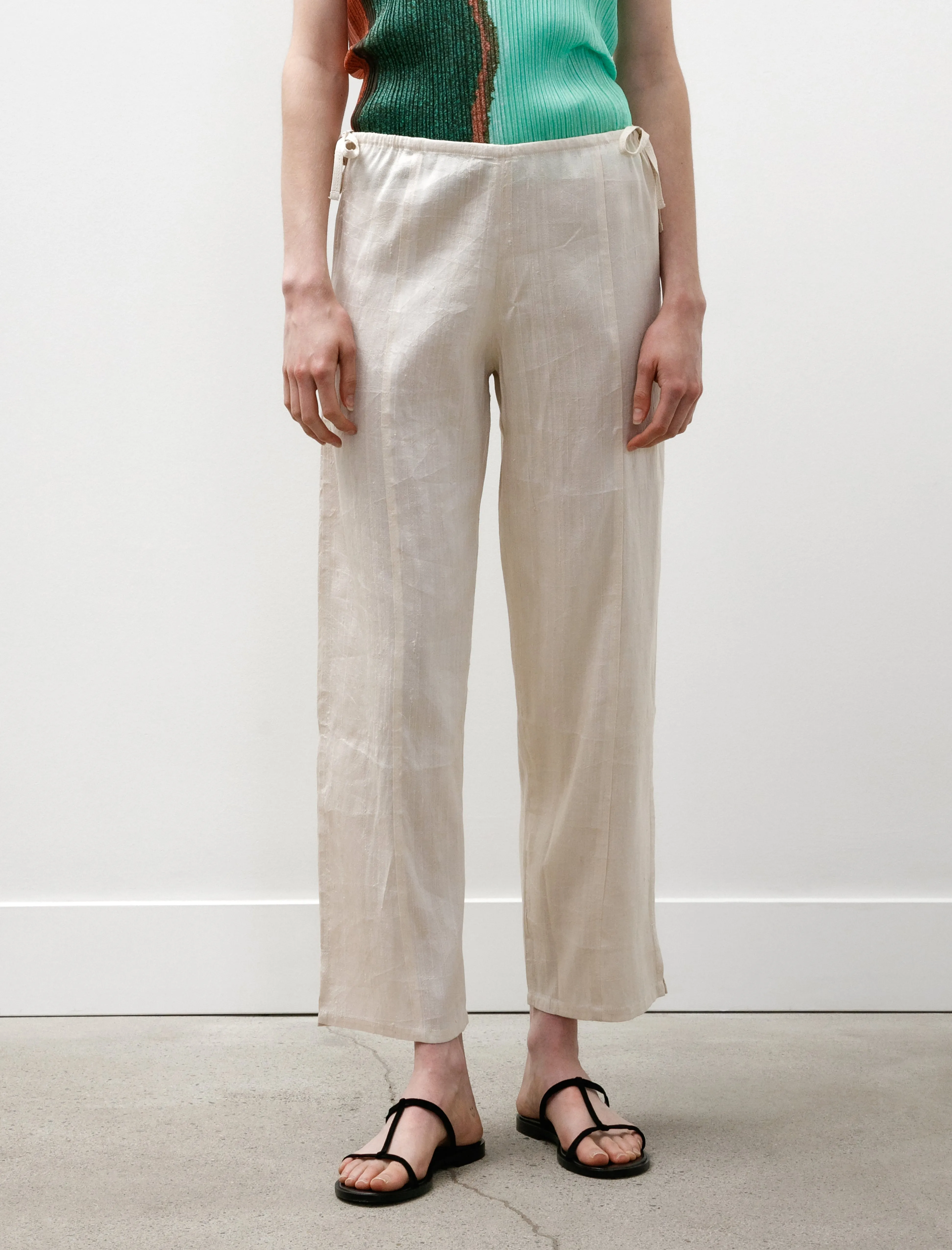 Raw Silk Adjustable Pants Off White sold by SHOP NEIGHBOR product image thumbnail 2