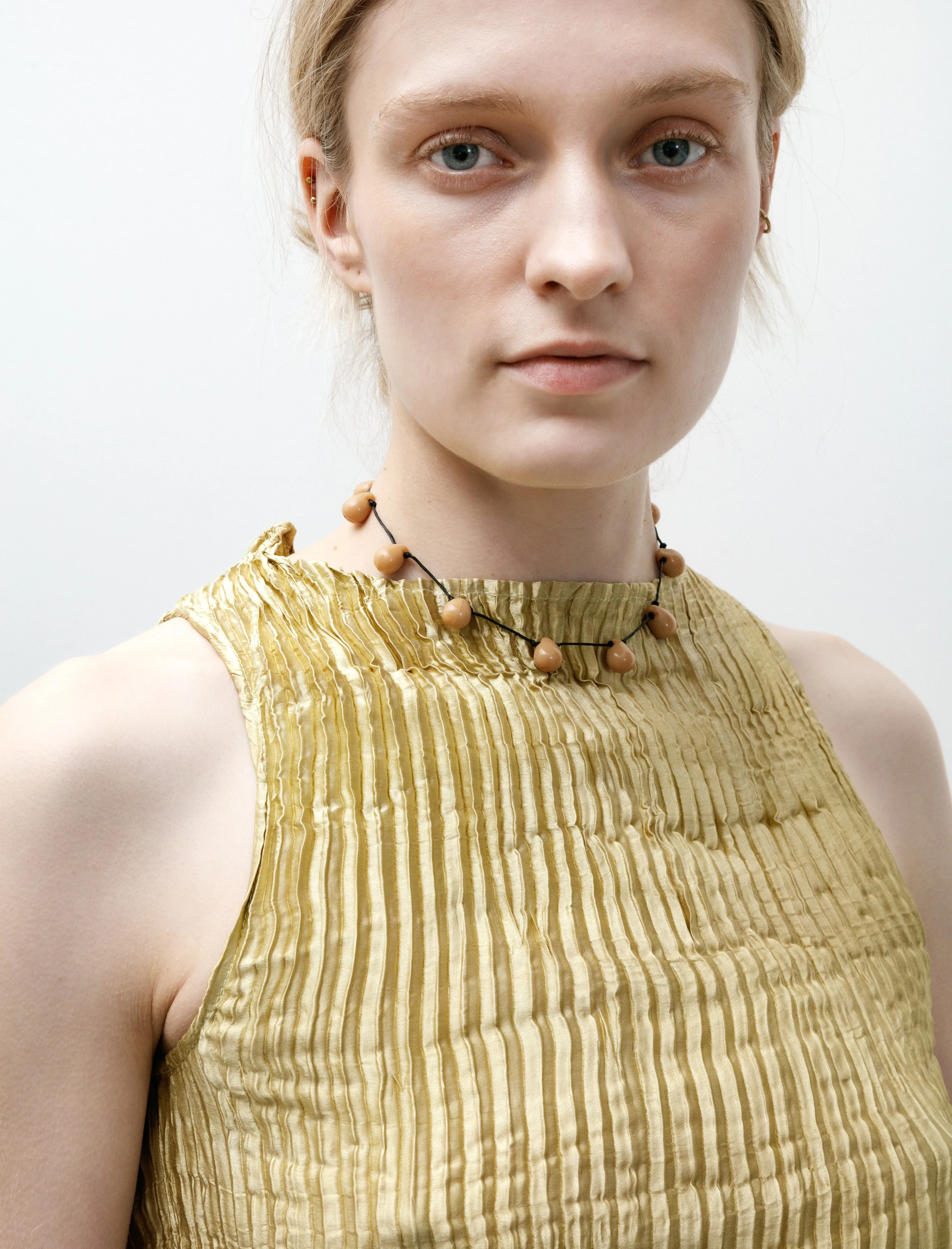 Plissé Silk Tank Top Pistachio sold by SHOP NEIGHBOR product image thumbnail 2