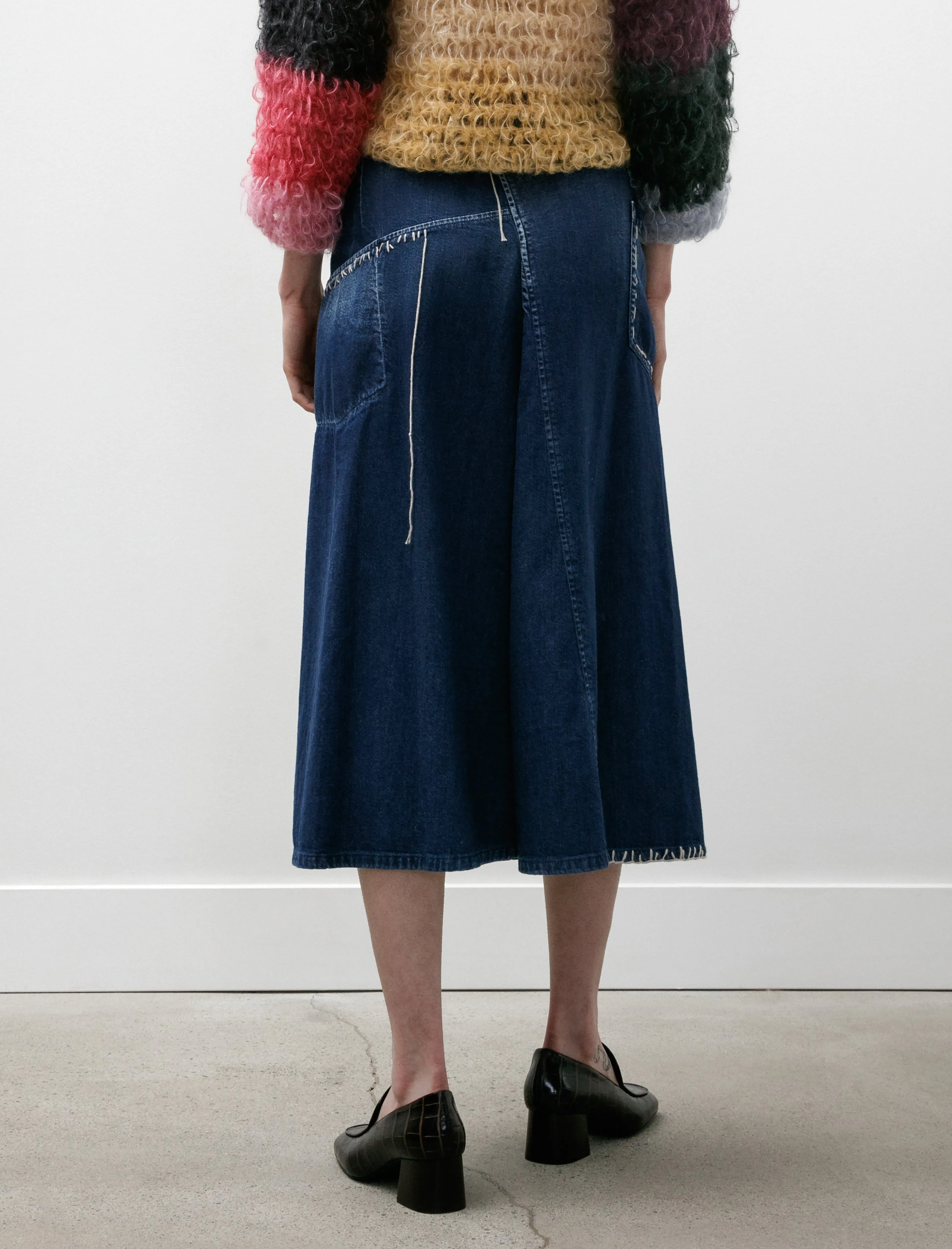 Flare Denim Skirt Indigo sold by SHOP NEIGHBOR product image thumbnail 5