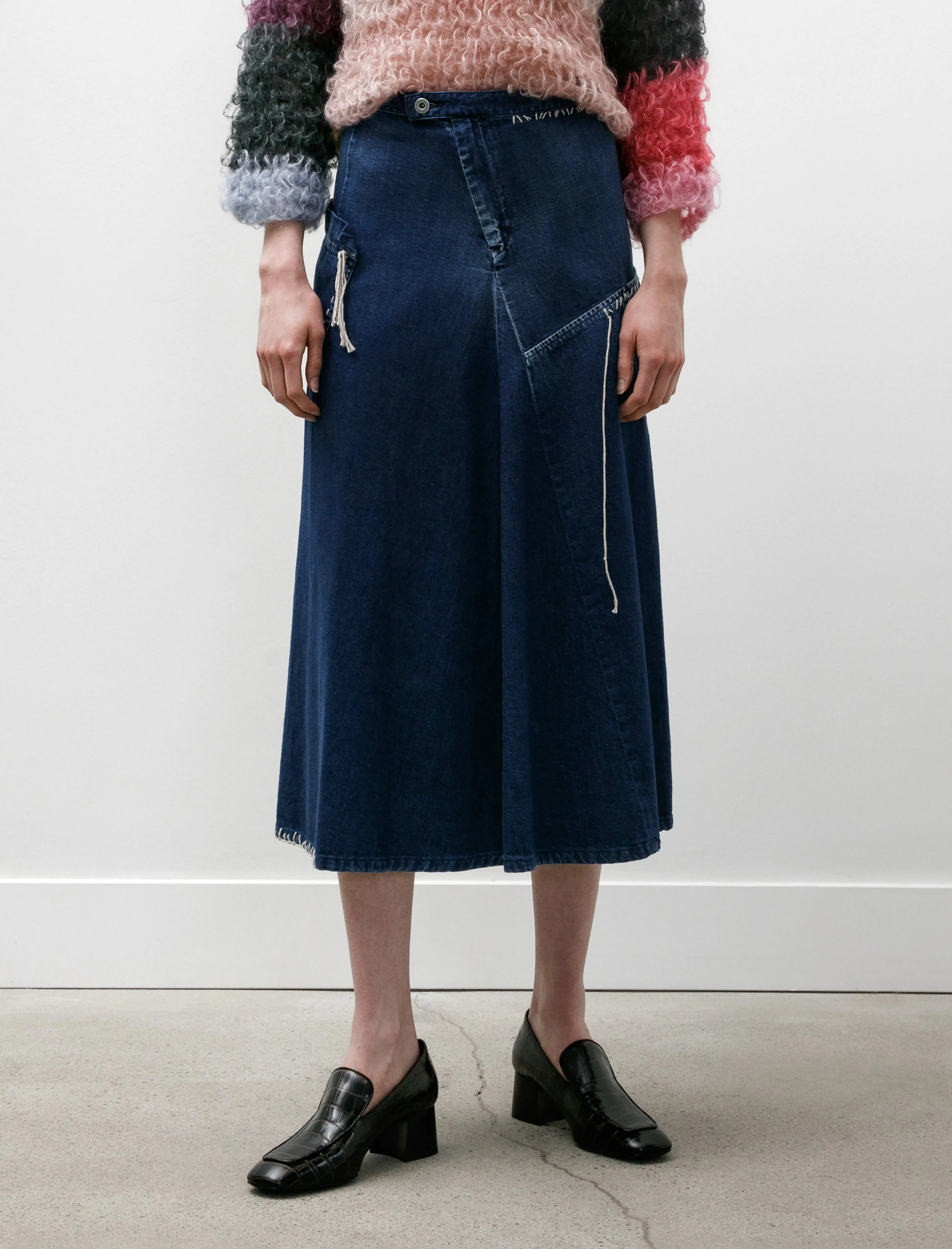 Flare Denim Skirt Indigo sold by SHOP NEIGHBOR product image thumbnail 2
