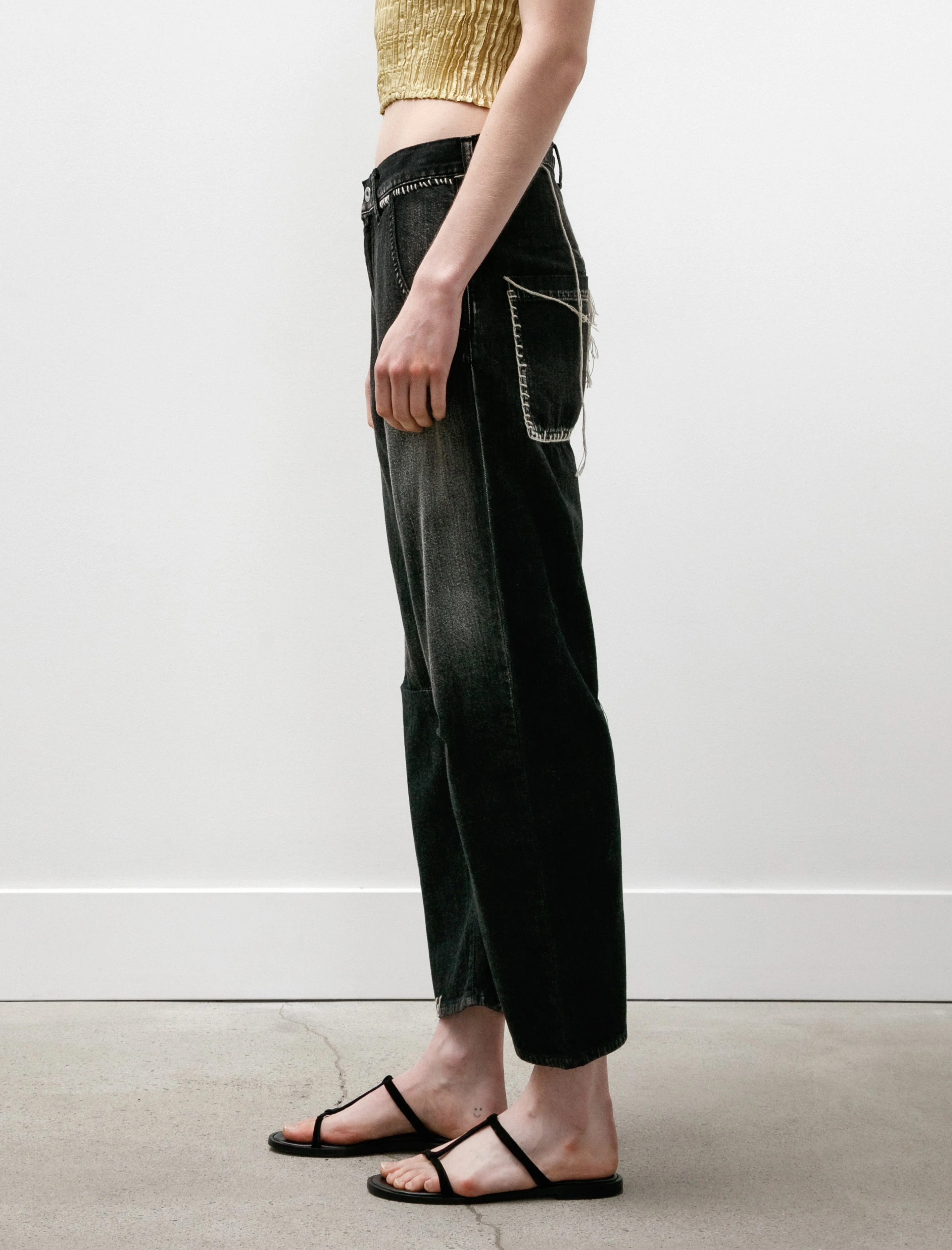 Wide Leg Gusset Jeans Black sold by SHOP NEIGHBOR product image thumbnail 3