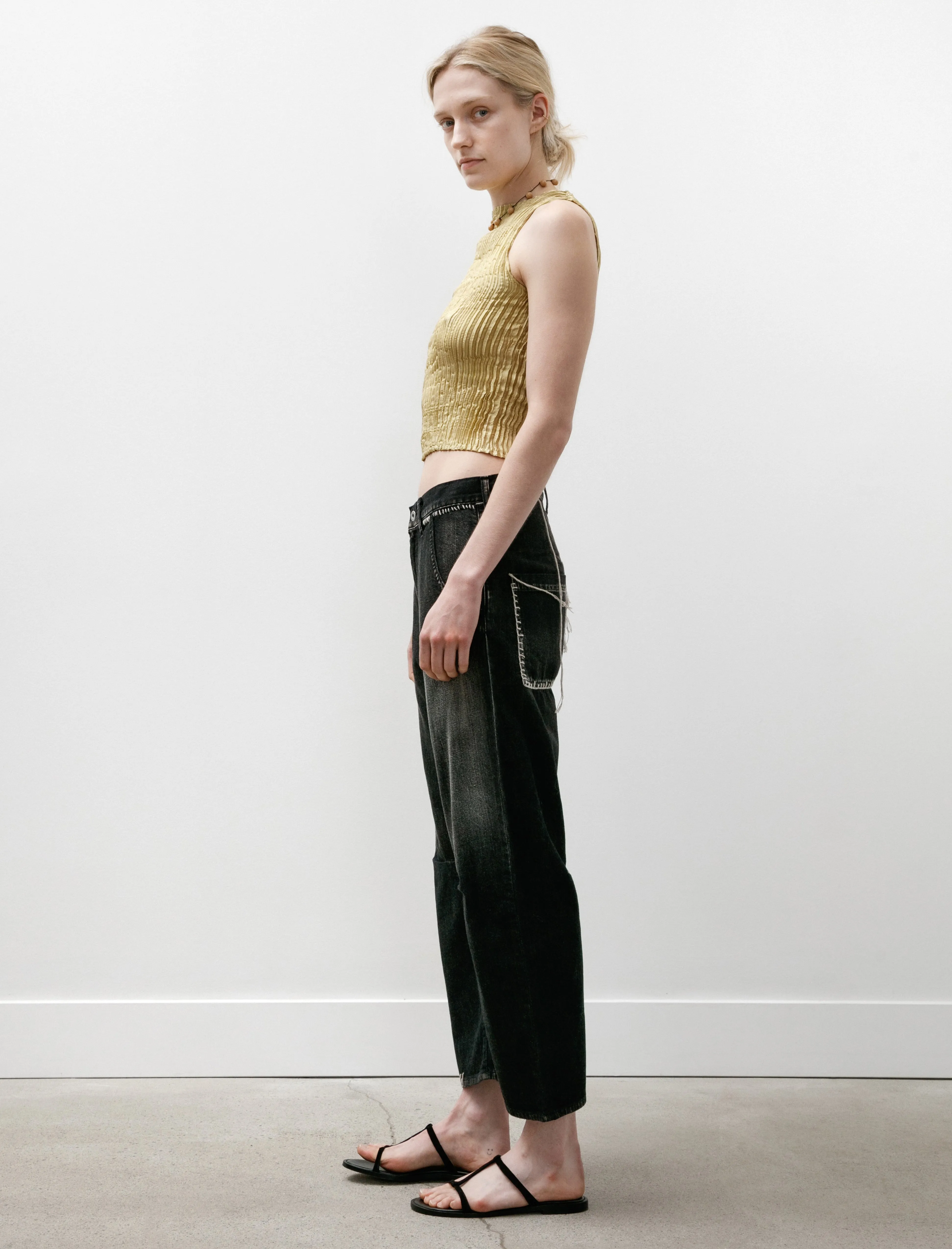 Wide Leg Gusset Jeans Black sold by SHOP NEIGHBOR product image thumbnail 4