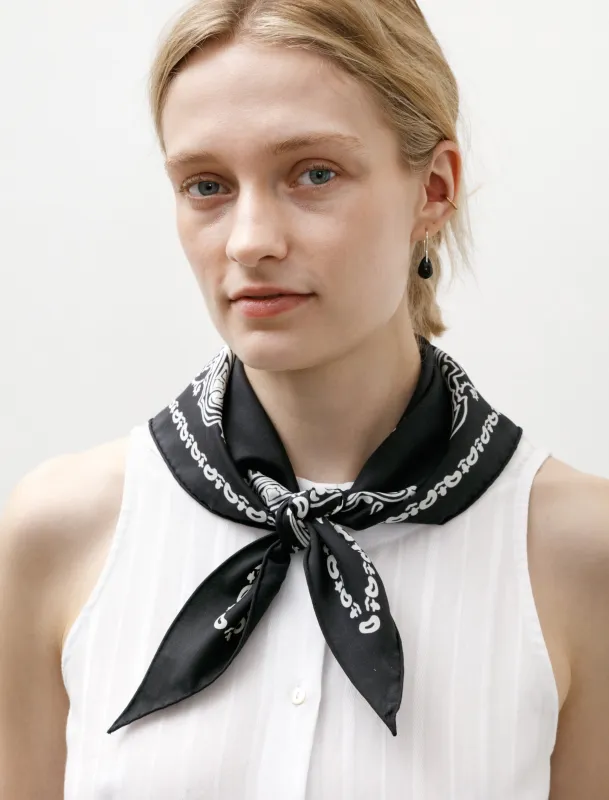 Graphic Silk Bandana Stone/Black sold by SHOP NEIGHBOR