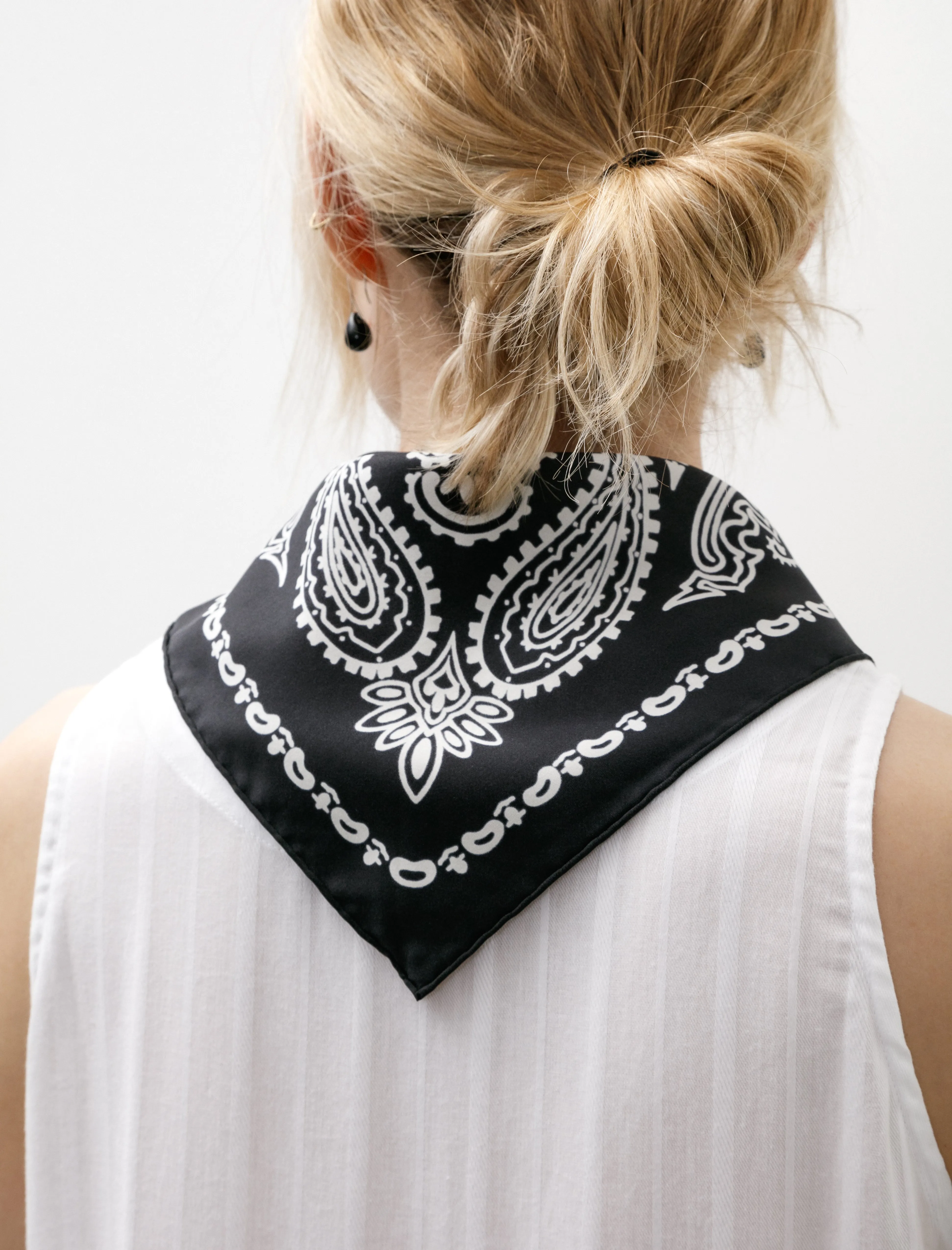 Graphic Silk Bandana Stone/Black sold by SHOP NEIGHBOR product image thumbnail 2