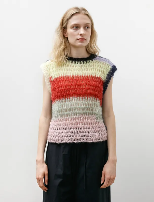 Multicolour Vest Yellow/Red/Light Green/Pink made by SHOP NEIGHBOR