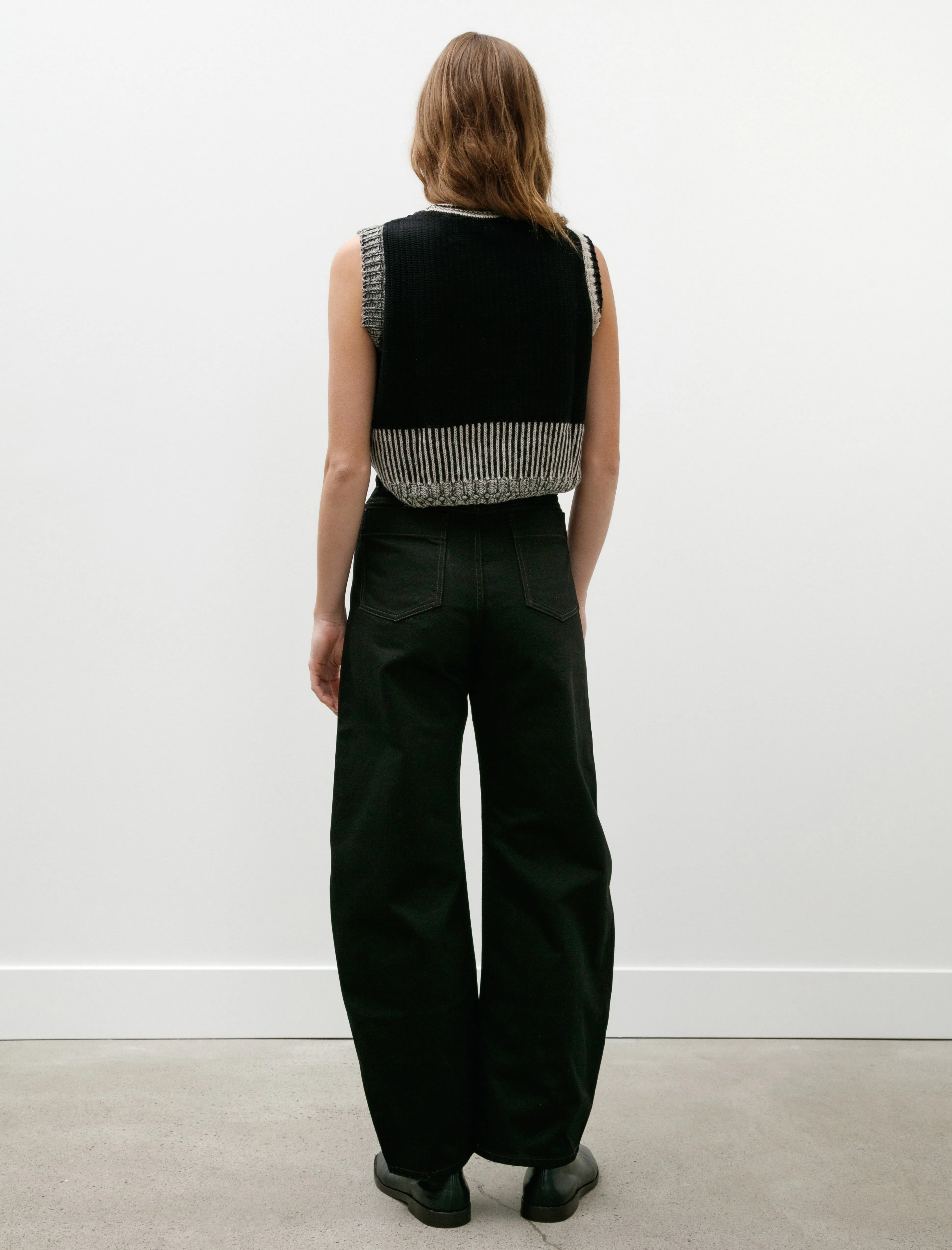 High Waisted Curved Pants Black sold by SHOP NEIGHBOR product image thumbnail 5