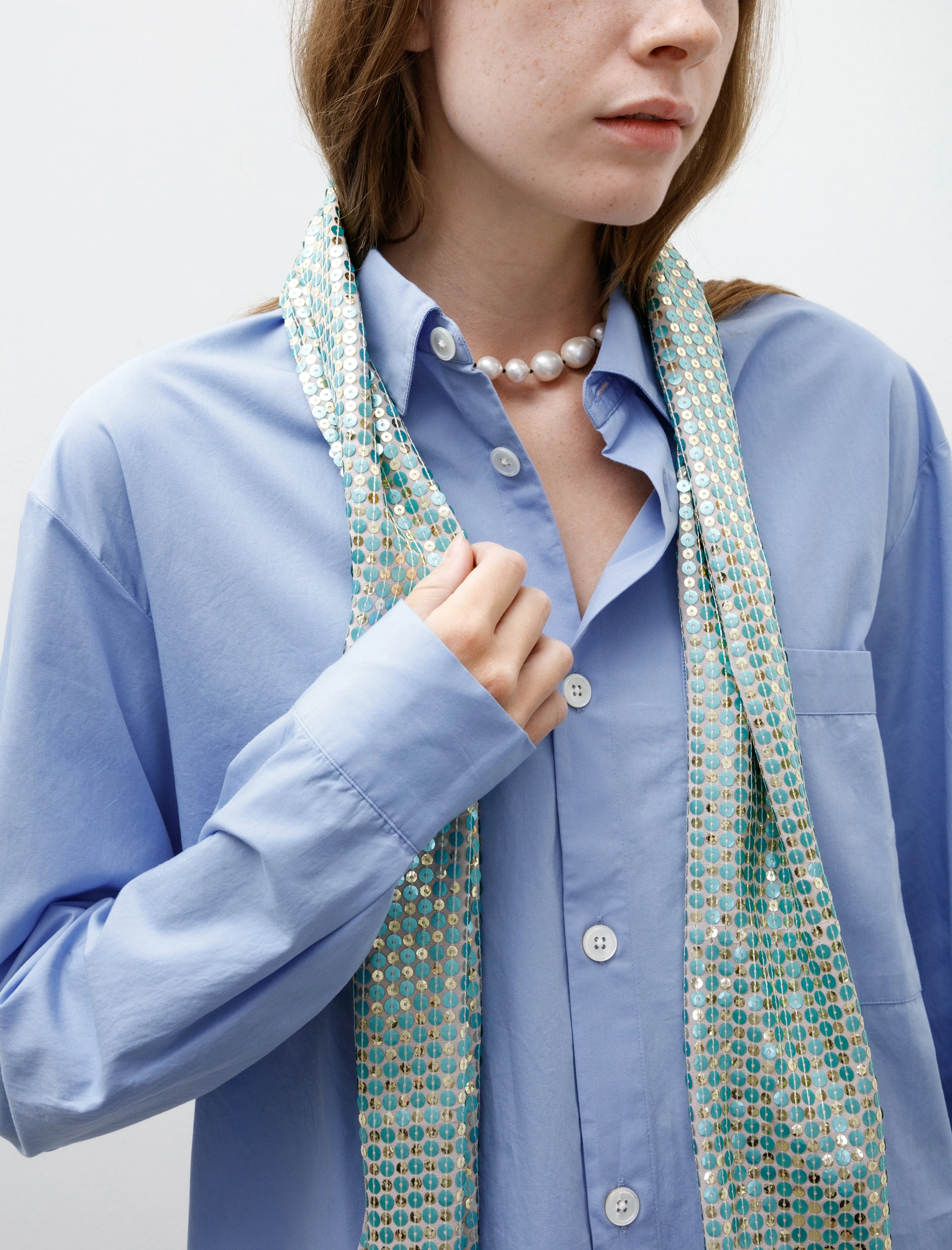 Hand Stitched Scarf With Sequins sold by SHOP NEIGHBOR product image thumbnail 2