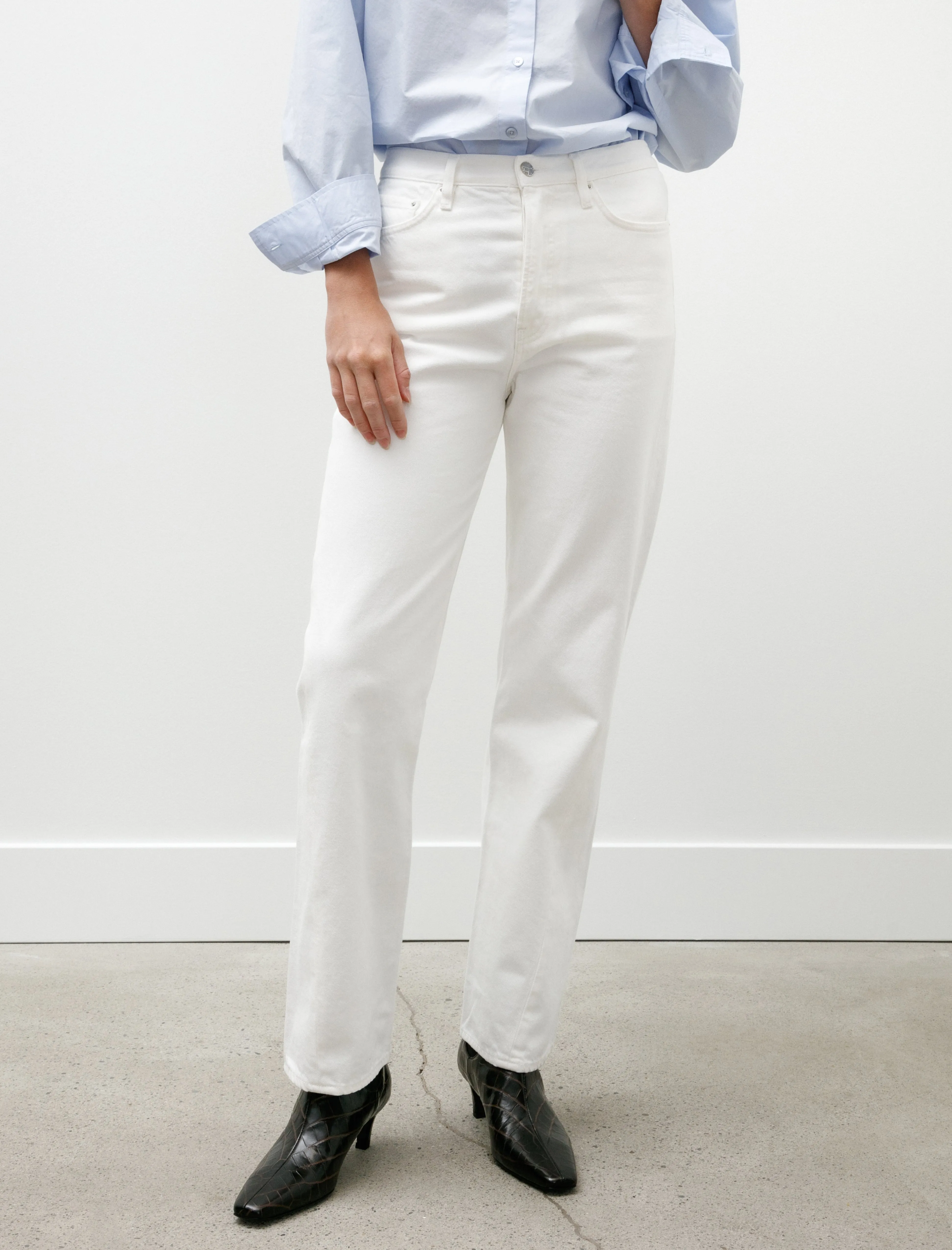 Twisted Seam Denim Full Length Off White sold by SHOP NEIGHBOR product image thumbnail 2