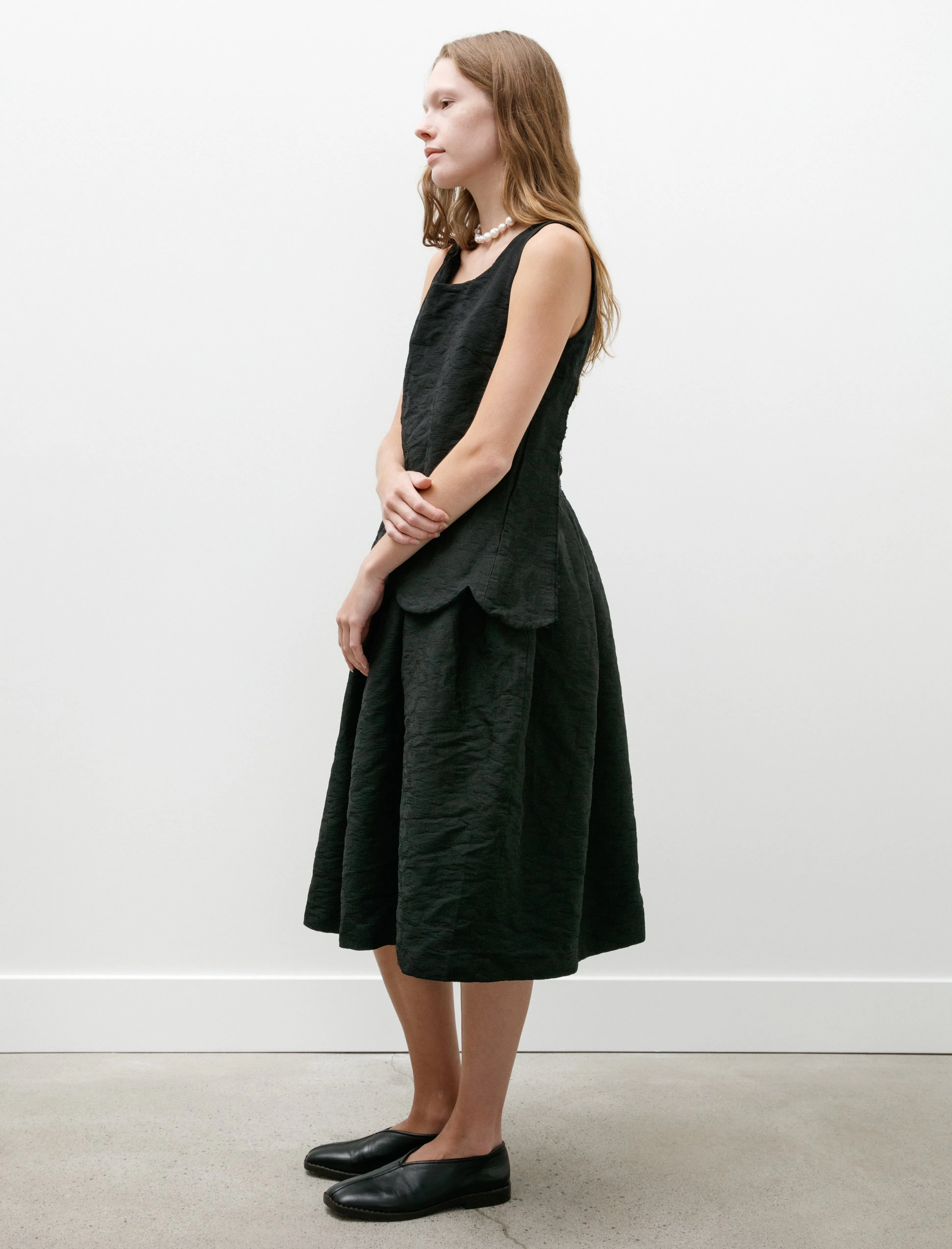 Scalloped Hem Sleeveless Dress Black sold by SHOP NEIGHBOR product image thumbnail 4