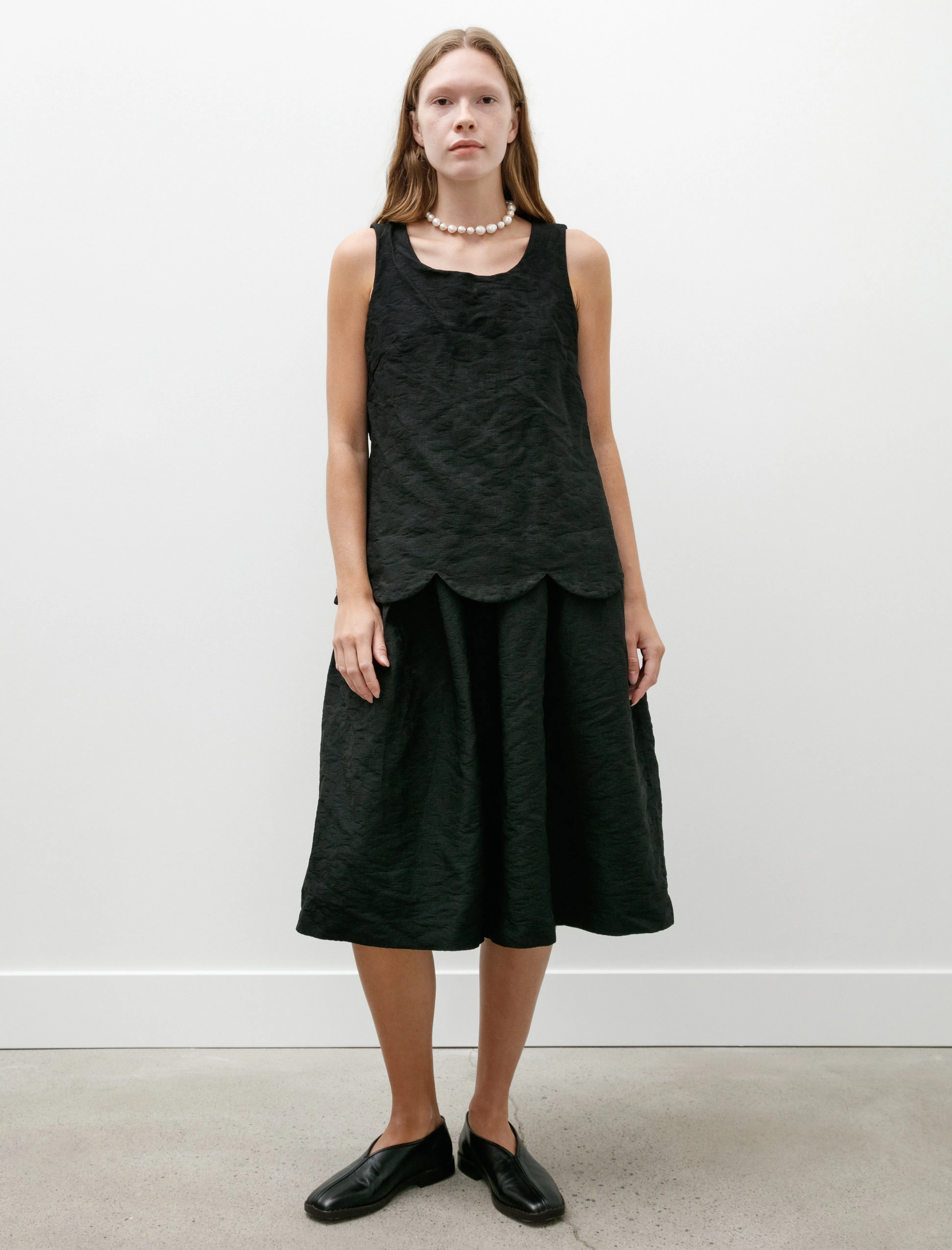 Scalloped Hem Sleeveless Dress Black sold by SHOP NEIGHBOR product image thumbnail 2