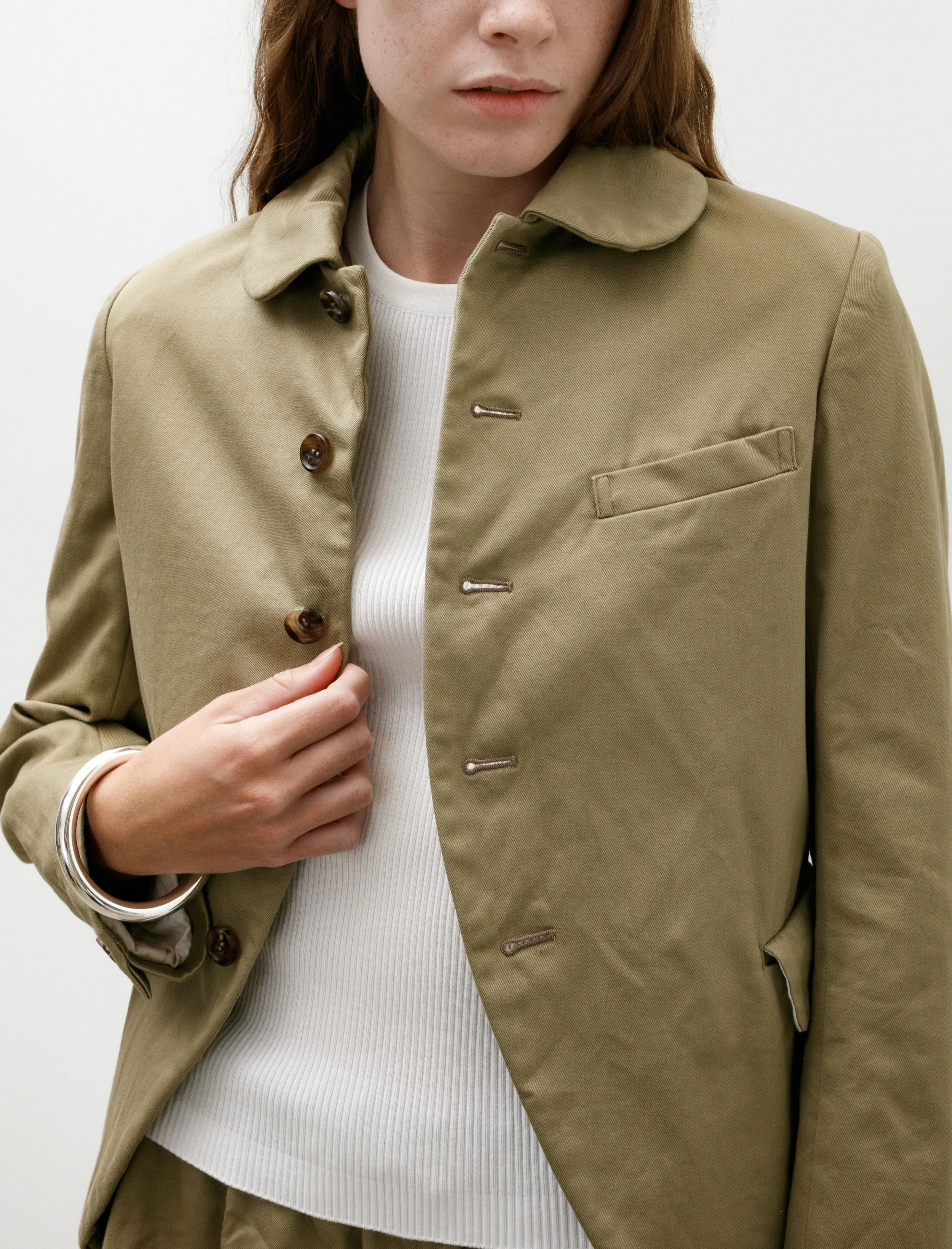 Curved Hem Jacket Khaki sold by SHOP NEIGHBOR product image thumbnail 4