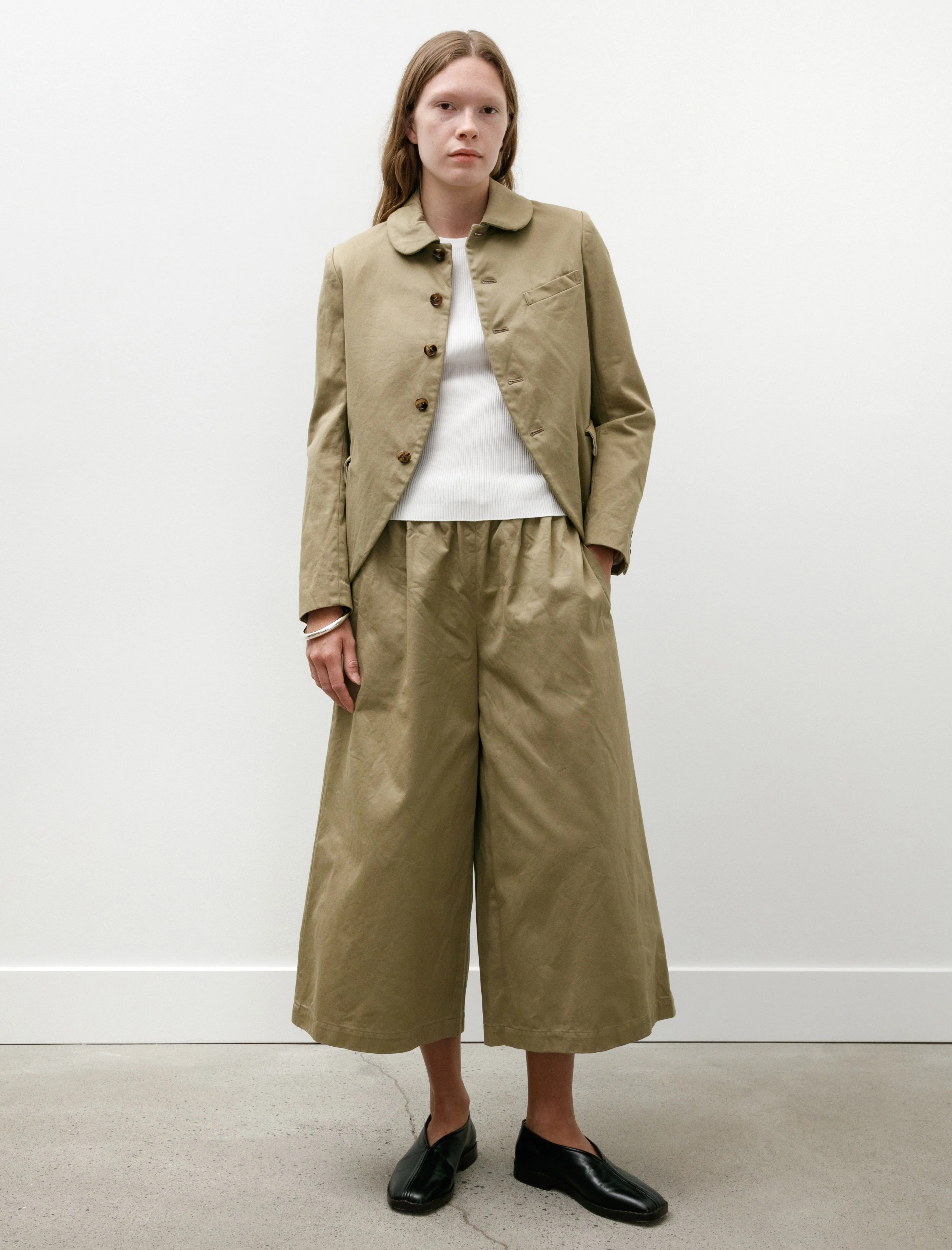 Curved Hem Jacket Khaki sold by SHOP NEIGHBOR