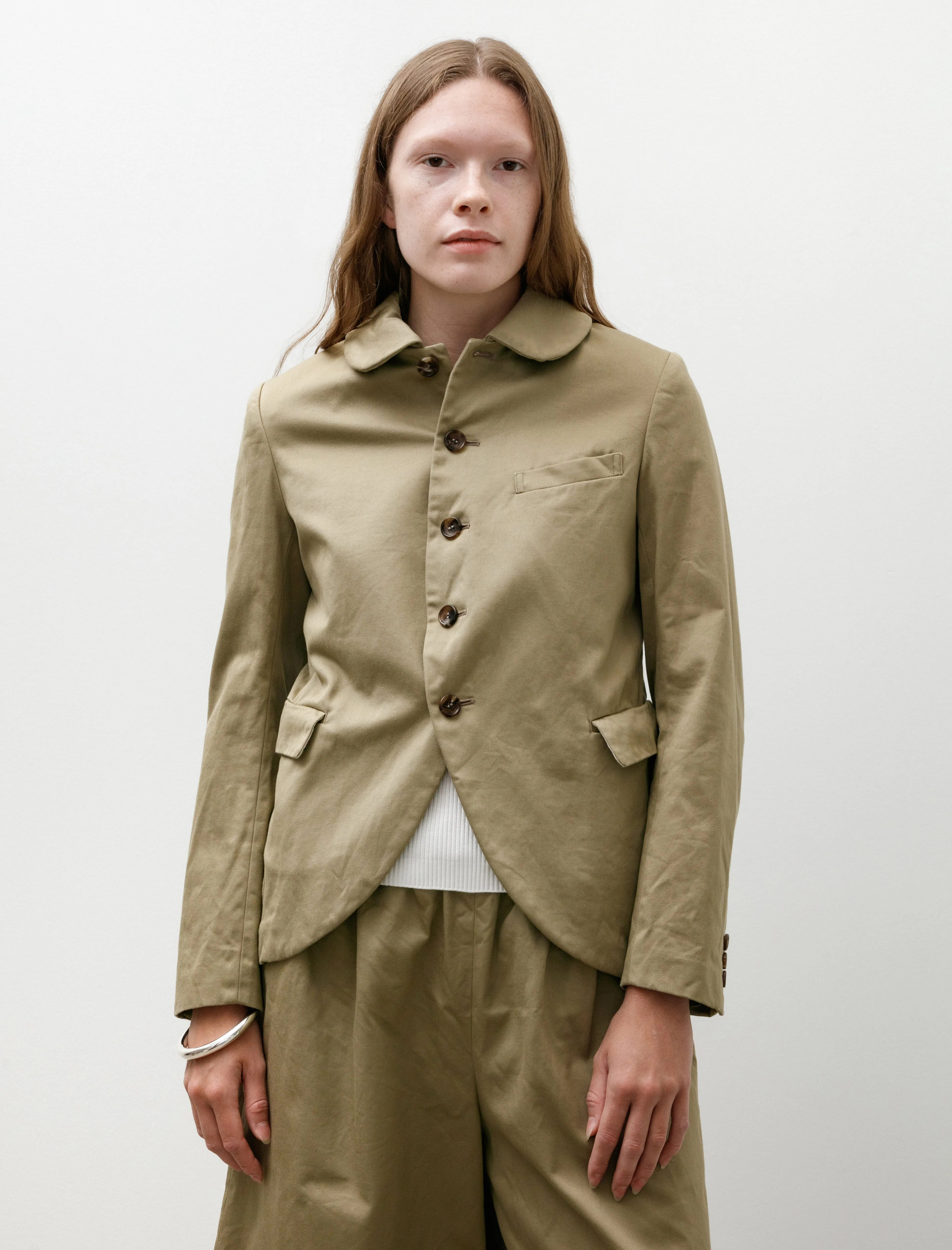 Curved Hem Jacket Khaki sold by SHOP NEIGHBOR product image thumbnail 5