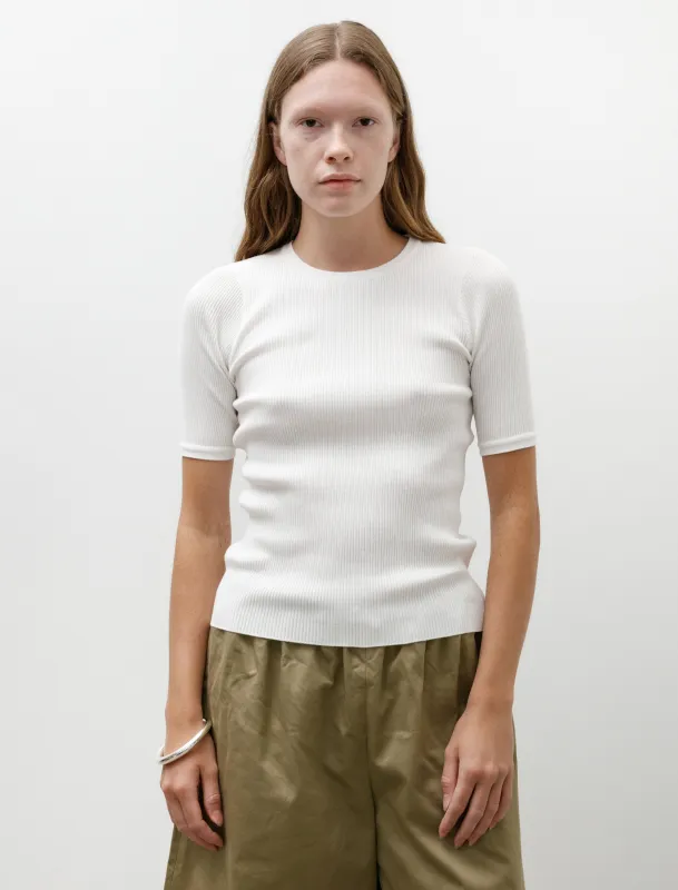 Cotton High Gauge Rib Knit Tee White sold by SHOP NEIGHBOR