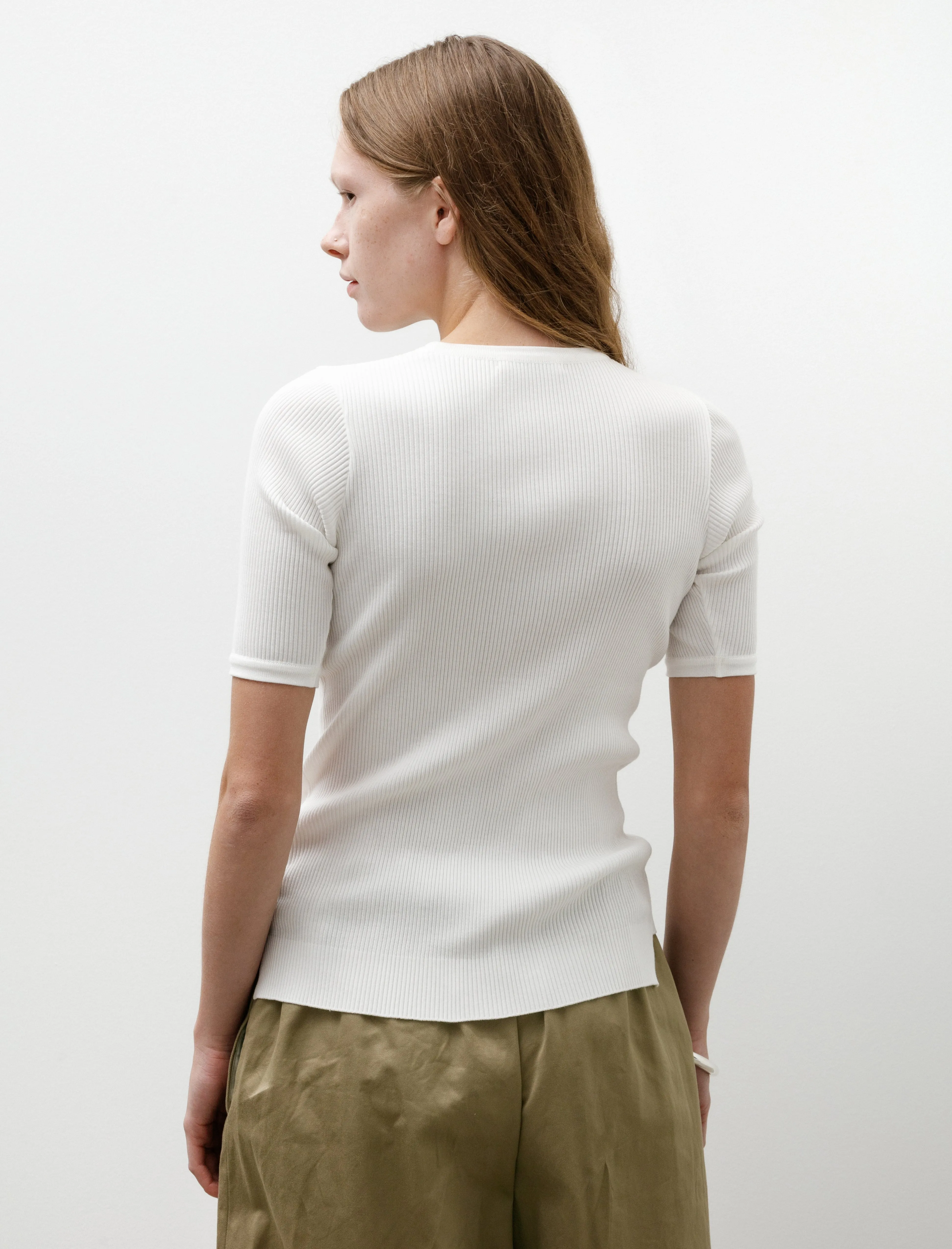 Cotton High Gauge Rib Knit Tee White sold by SHOP NEIGHBOR product image thumbnail 3