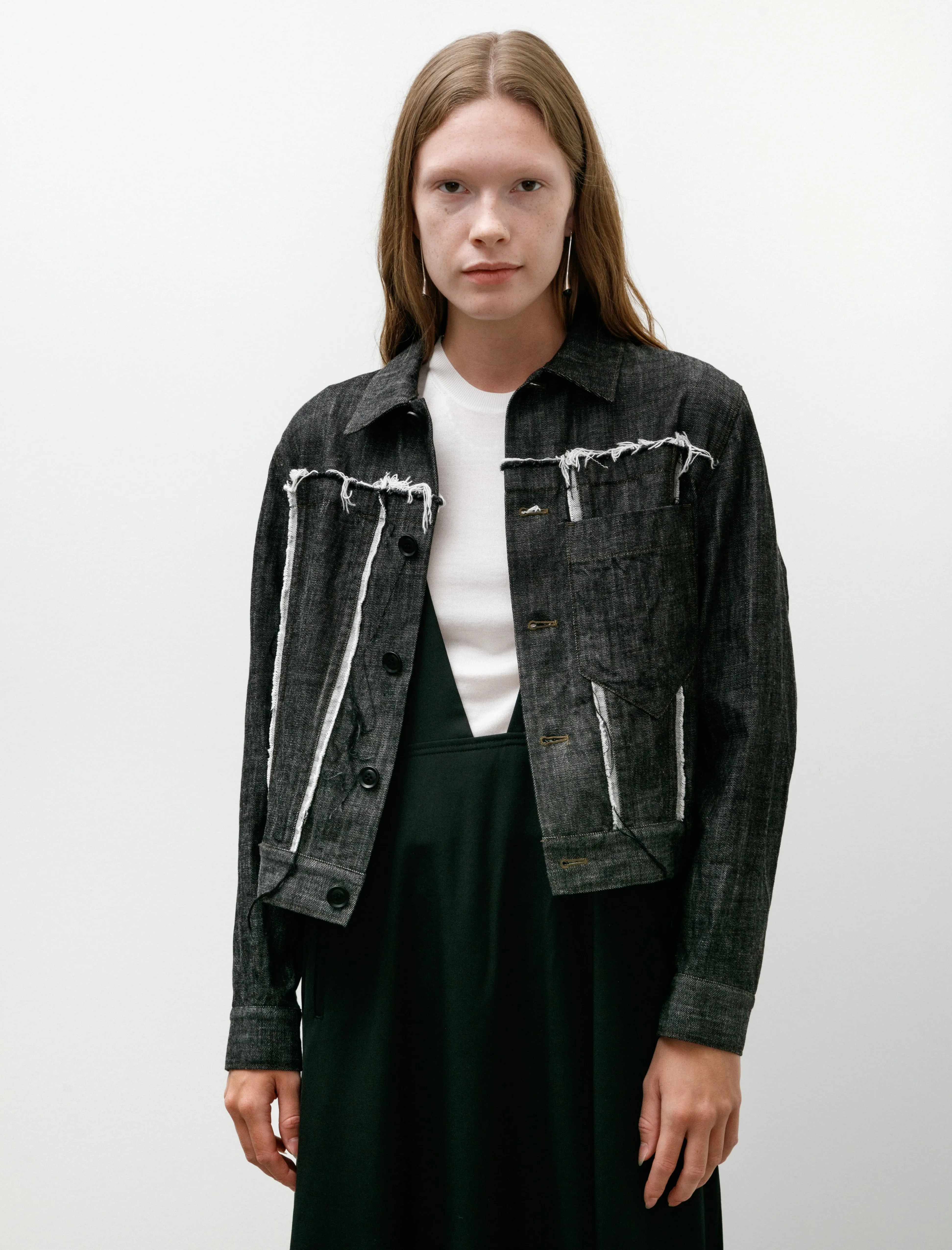Untrimmed Panel Denim Jacket sold by SHOP NEIGHBOR product image thumbnail 2