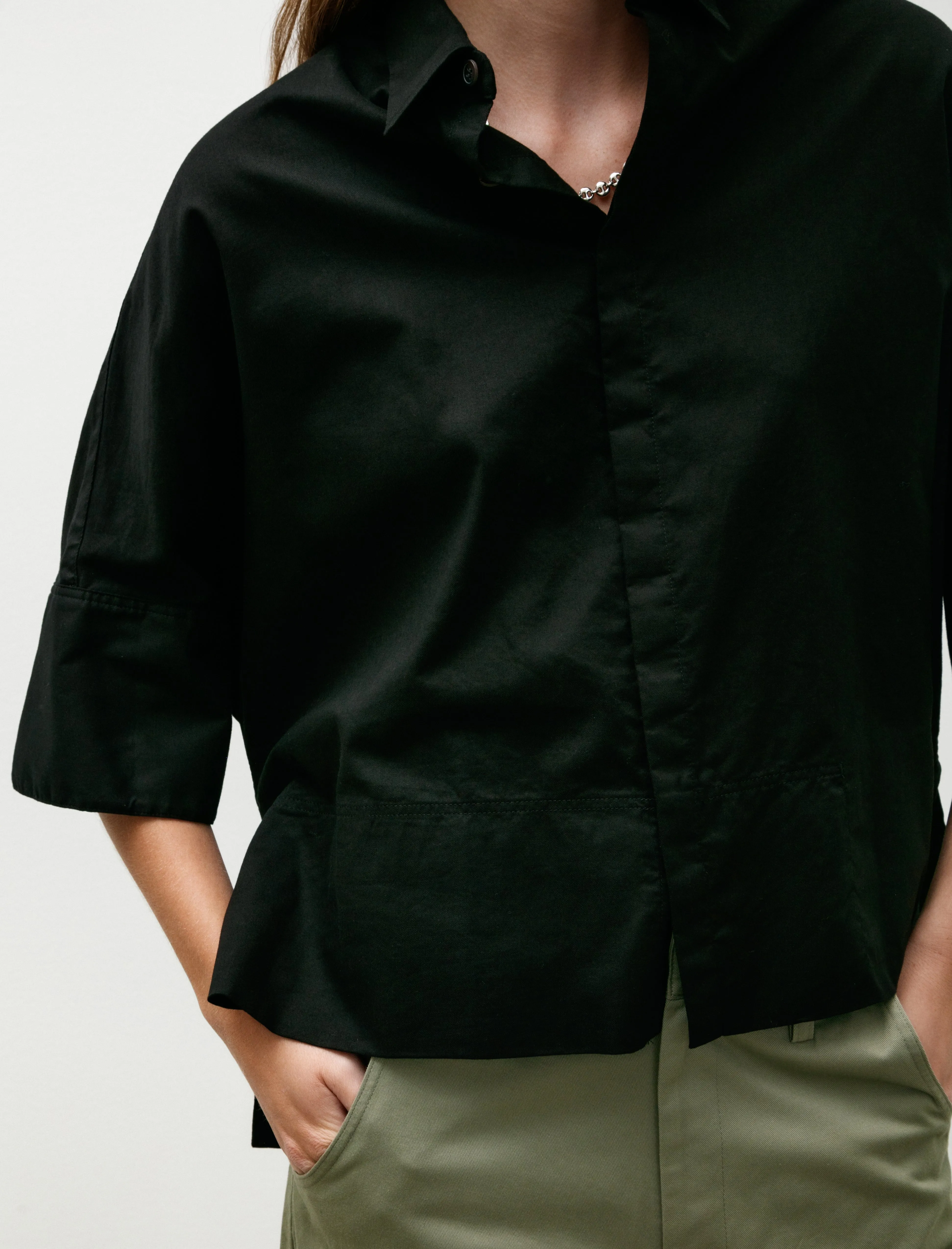 Wide Cuffs Shirt Black sold by SHOP NEIGHBOR product image thumbnail 2